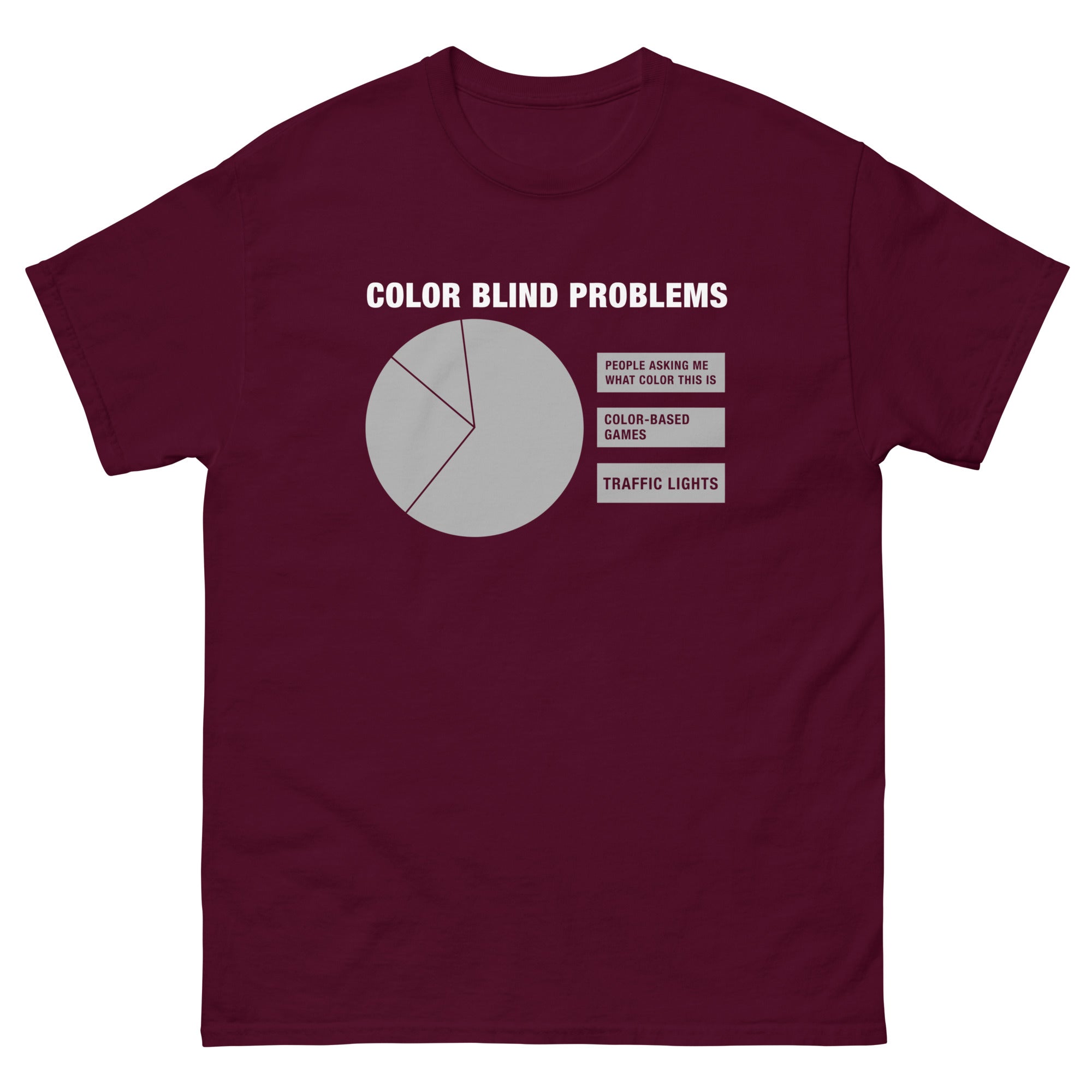 Color Blind Problems Men's Classic Tee Hoodie, Sweatshirt | CoreVibeTees.com (Image 3)