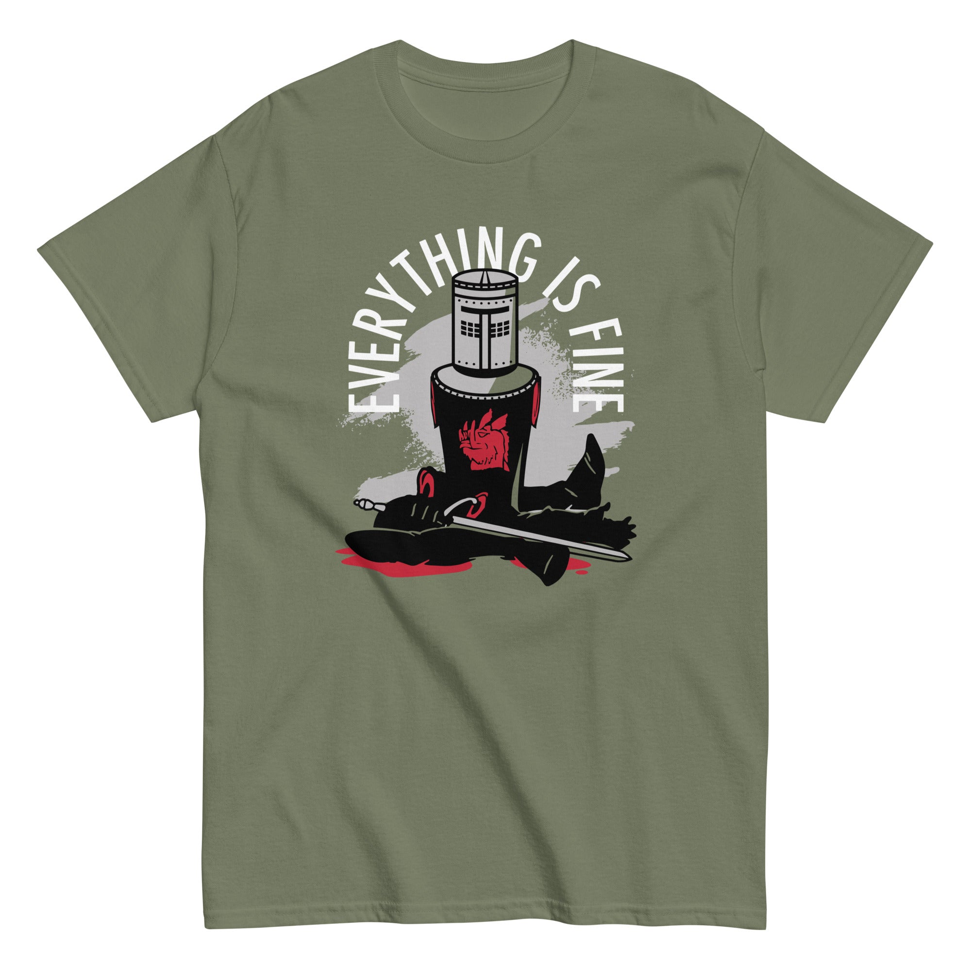 Everything Is Fine Men's Classic Tee Hoodie, Sweatshirt | CoreVibeTees.com (Image 2)
