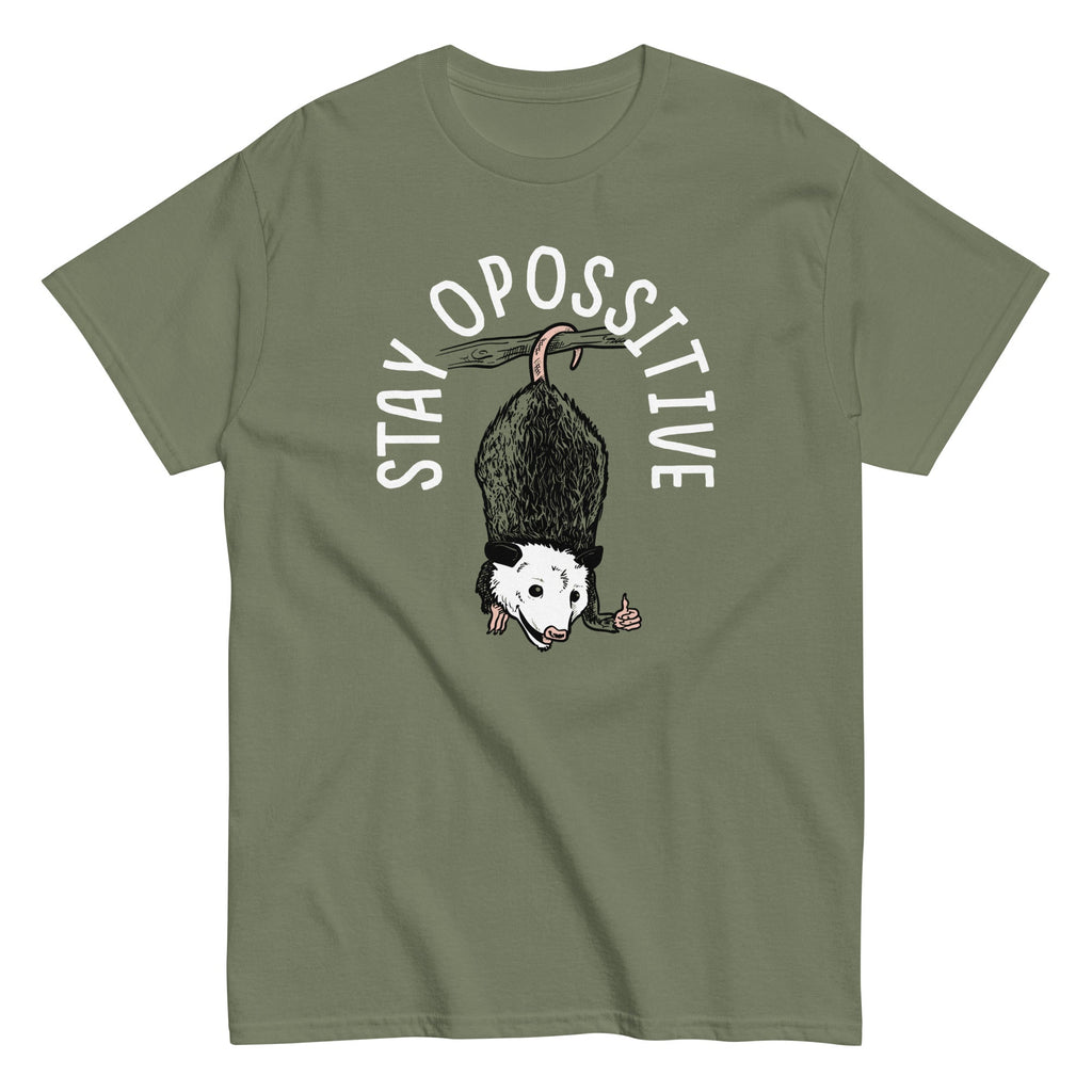 Stay Opossitive Men's Classic Tee Hoodie, Sweatshirt | CoreVibeTees.com (Image 3)