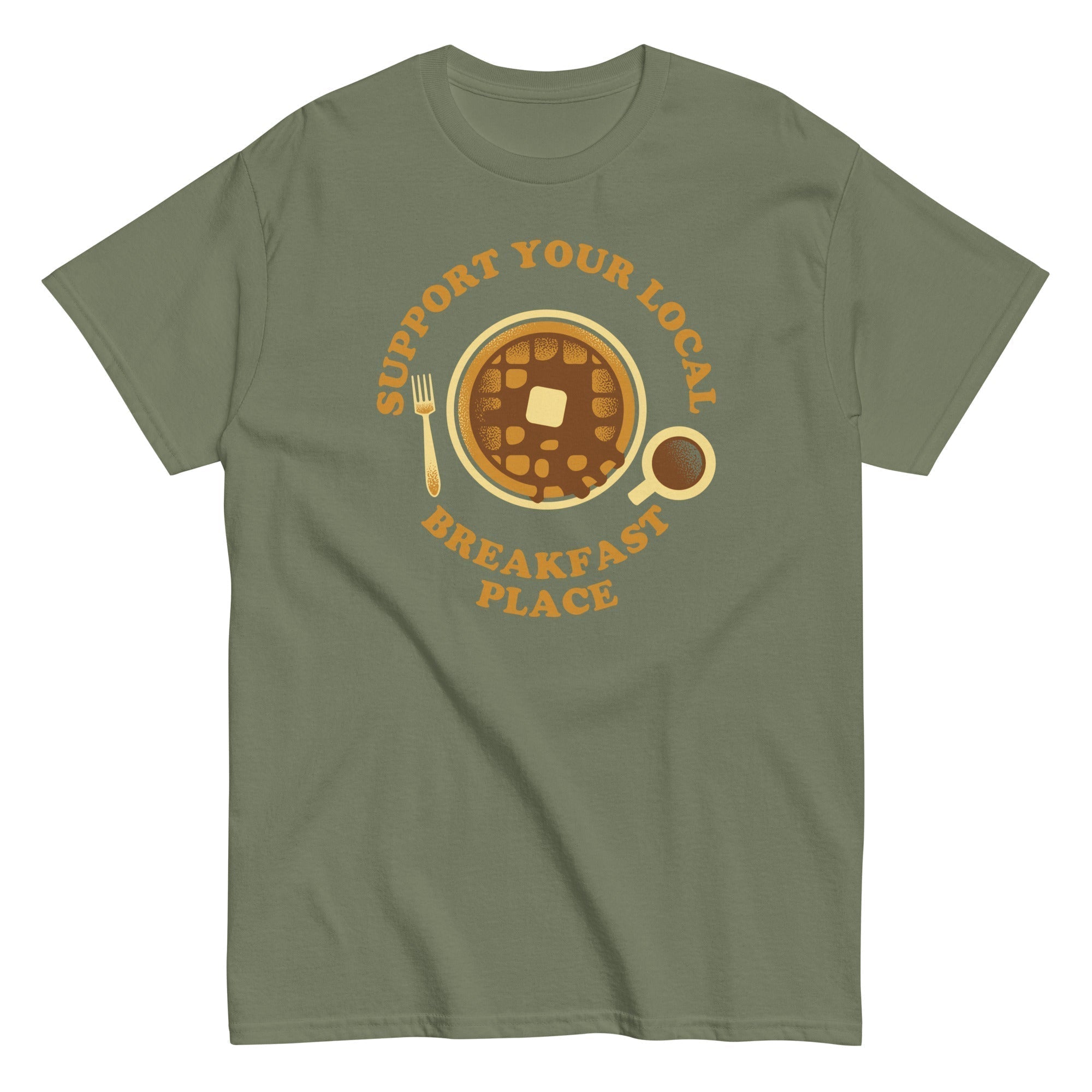Support Your Local Breakfast Place Men's Classic Tee Hoodie, Sweatshirt | CoreVibeTees.com (Image 5)