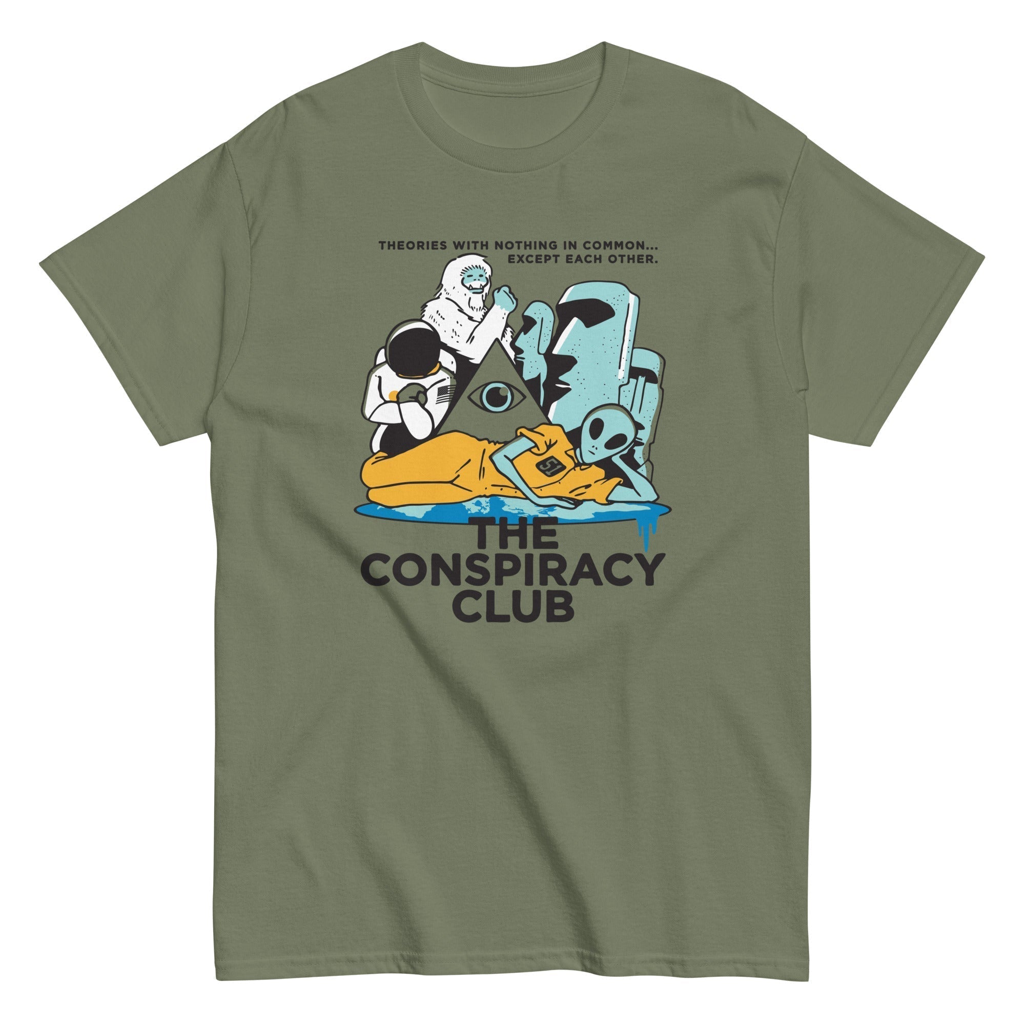 The Conspiracy Club Men's Classic Tee Hoodie, Sweatshirt | CoreVibeTees.com (Image 3)