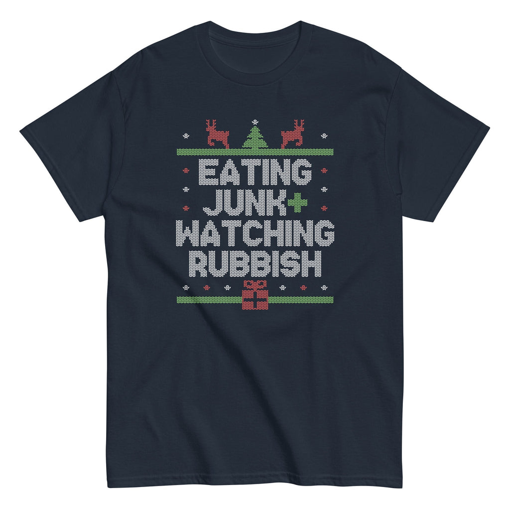 Eating Junk And Watching Rubbish Men's Classic Tee Hoodie, Sweatshirt | CoreVibeTees.com (Image 1)