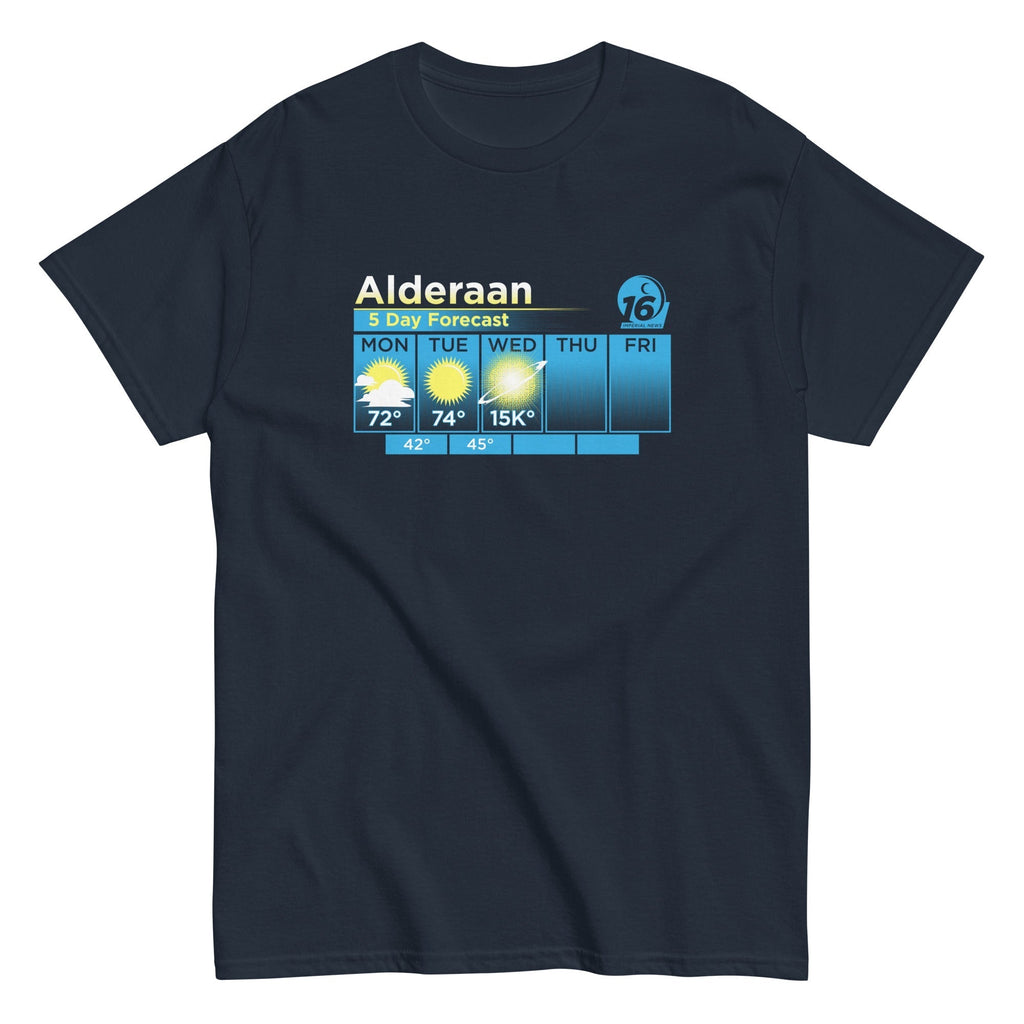 Alderaan 5 Day Forecast Men's Classic Tee Hoodie, Sweatshirt | CoreVibeTees.com (Image 1)
