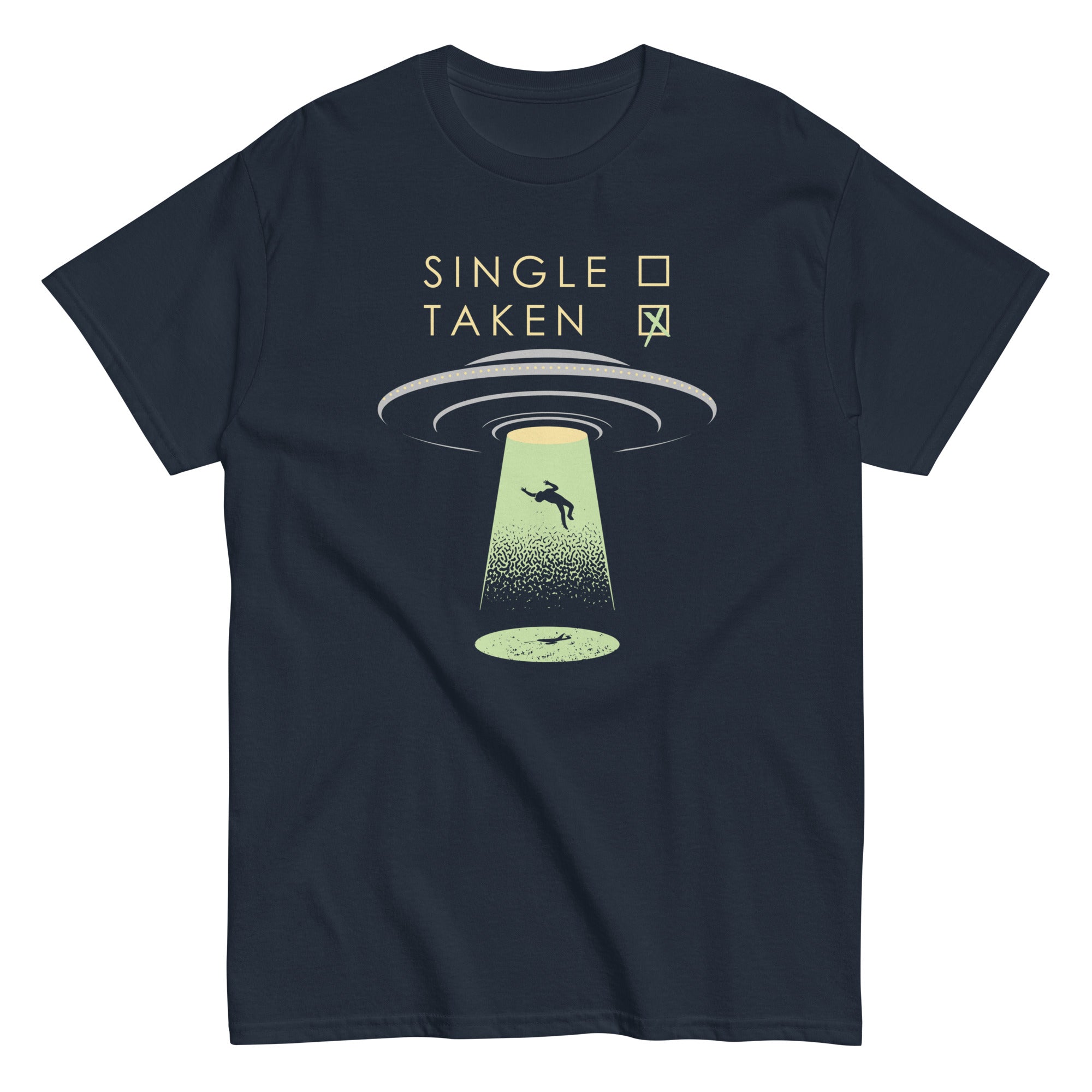 Single Taken UFO Men's Classic Tee Hoodie, Sweatshirt | CoreVibeTees.com (Image 3)