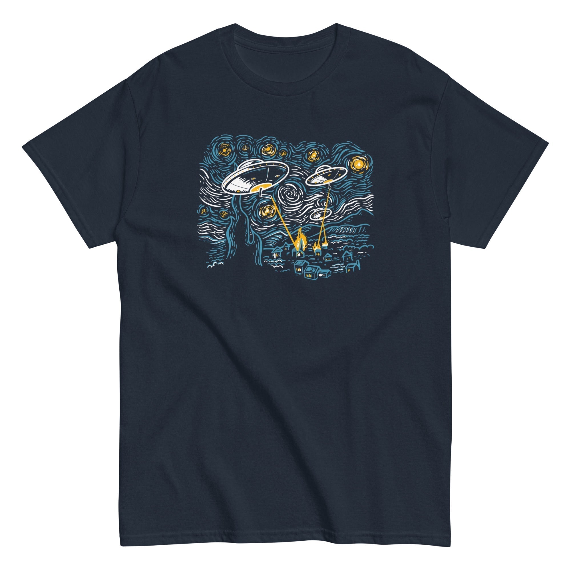 Starry Invasion Men's Classic Tee Hoodie, Sweatshirt | CoreVibeTees.com (Image 2)