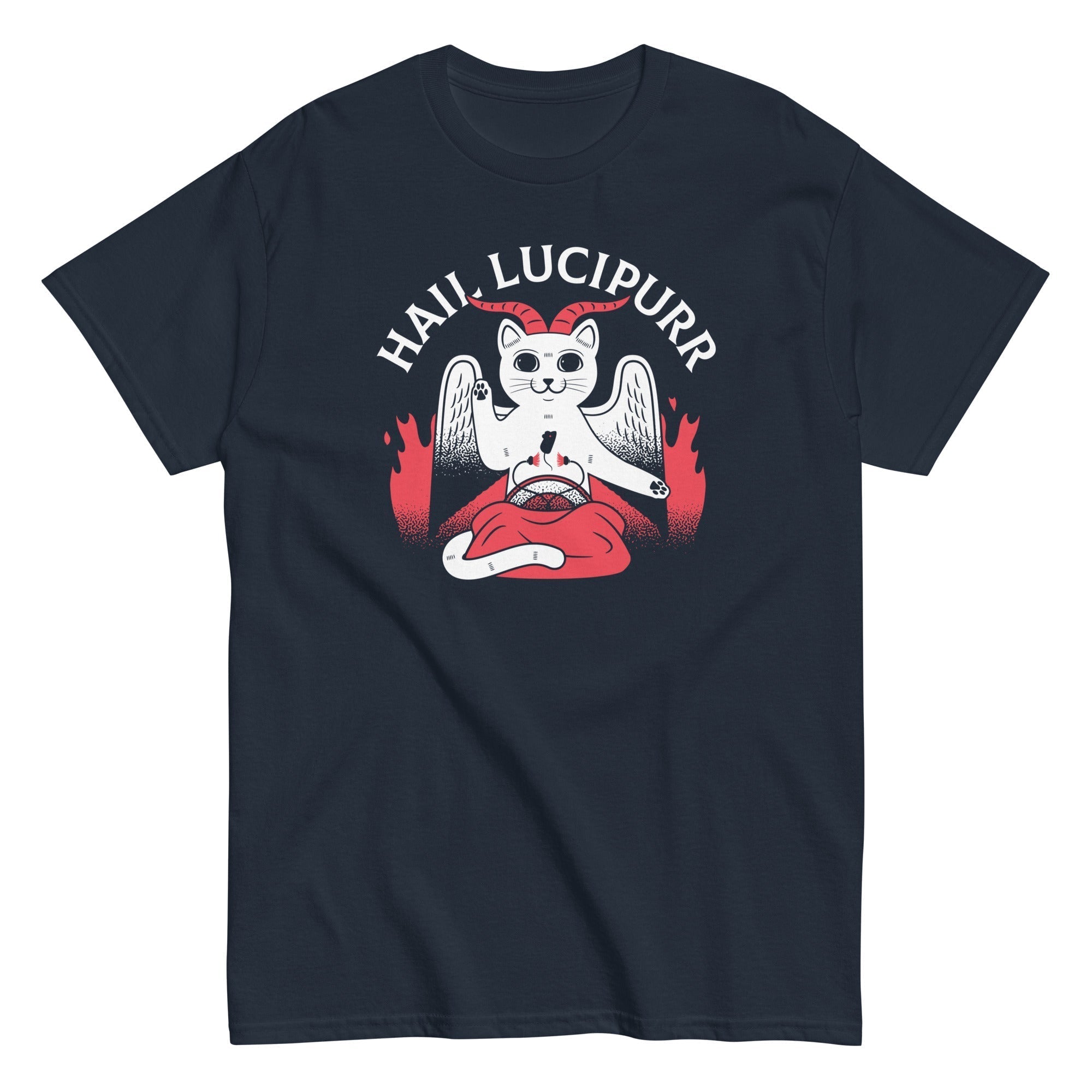 Hail Lucipurr Men's Classic Tee Hoodie, Sweatshirt | CoreVibeTees.com (Image 2)