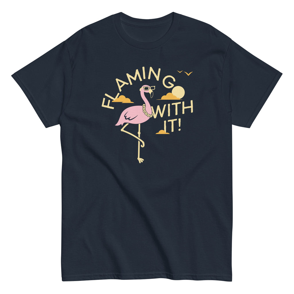 Flamingo With It Men's Classic Tee Hoodie, Sweatshirt | CoreVibeTees.com (Image 1)