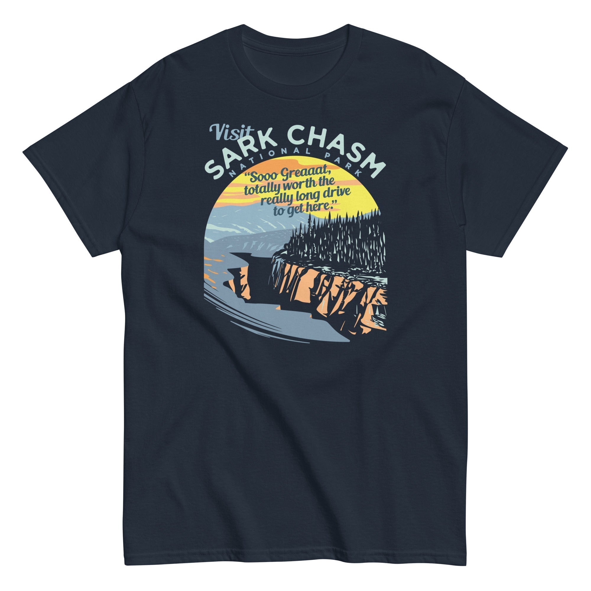 Visit Sark Chasm Men's Classic Tee Hoodie, Sweatshirt | CoreVibeTees.com (Image 1)