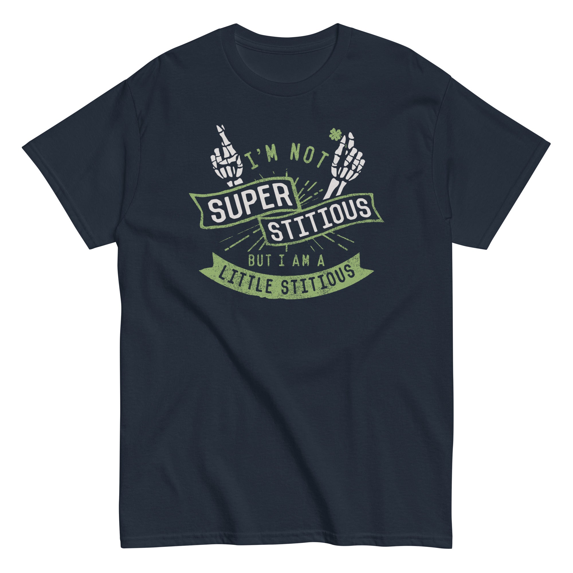 I'm Not Superstitious, But I Am A Little Stitious Men's Classic Tee Hoodie, Sweatshirt | CoreVibeTees.com (Image 2)