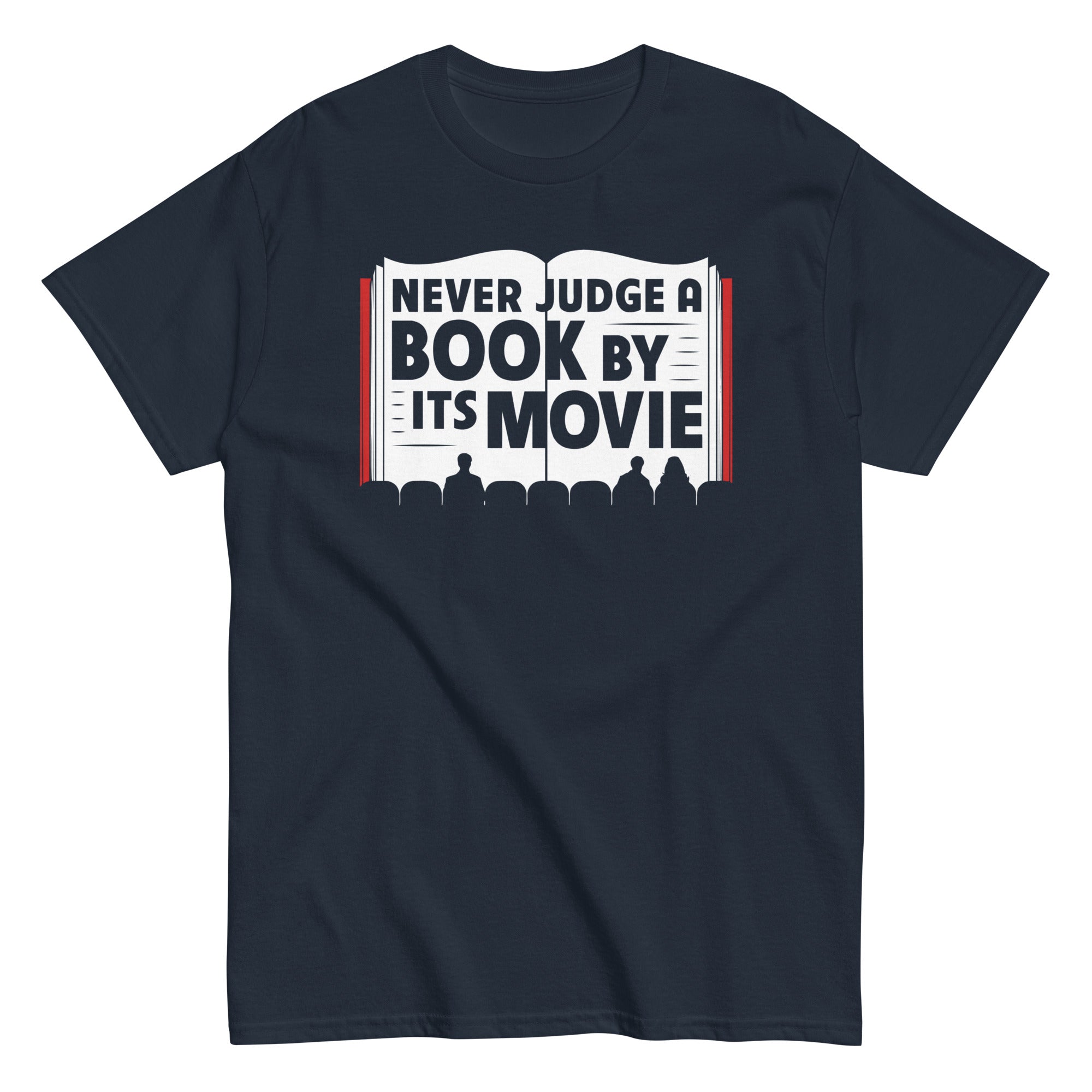 Never Judge A Book By Its Movie Men's Classic Tee Hoodie, Sweatshirt | CoreVibeTees.com (Image 1)