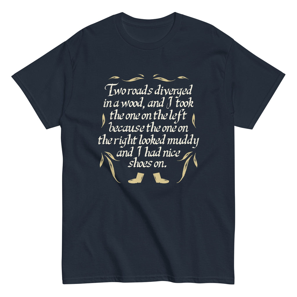 Two Roads Diverged Men's Classic Tee Hoodie, Sweatshirt | CoreVibeTees.com (Image 3)