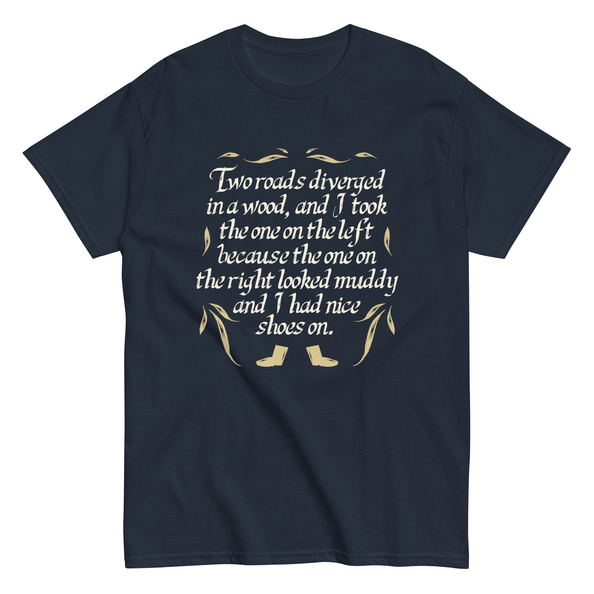 Two Roads Diverged Men's Classic Tee Hoodie, Sweatshirt | CoreVibeTees.com (Image 3)