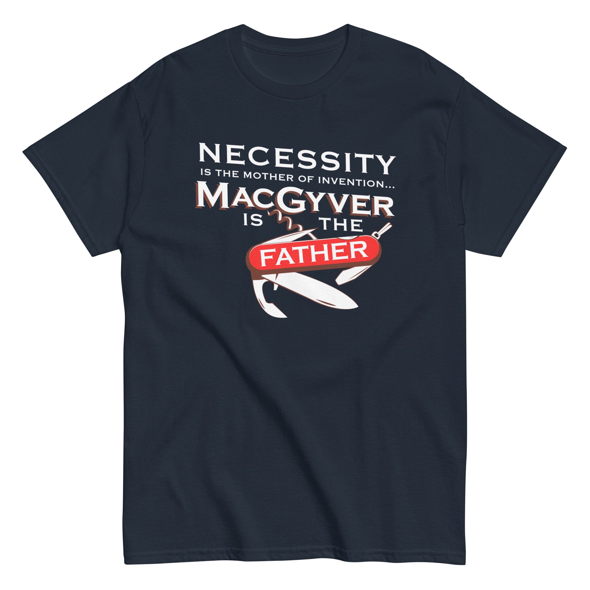 Necessity Is The Mother Men's Classic Tee Hoodie, Sweatshirt | CoreVibeTees.com (Image 4)