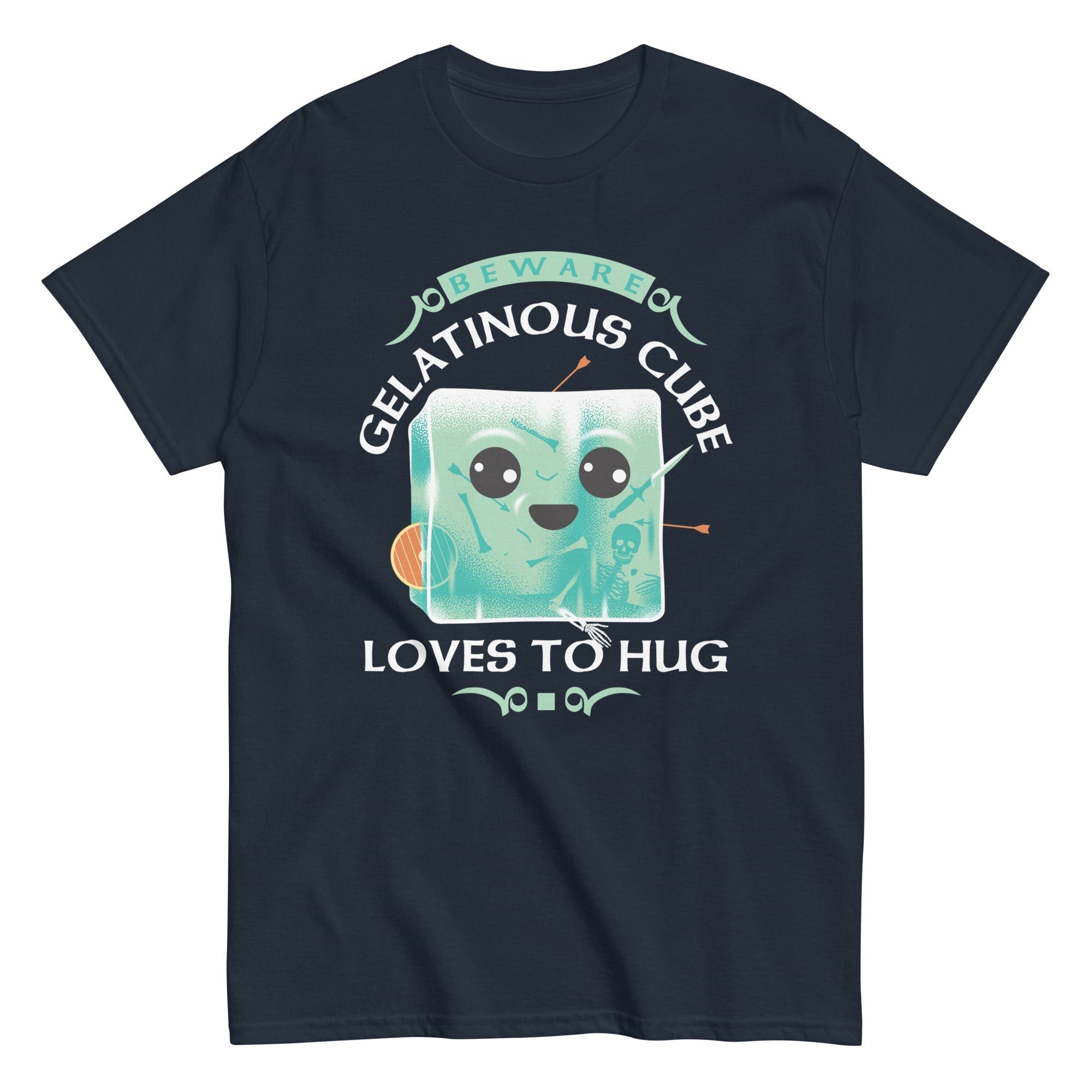 Gelatinous Cube Loves To Hug Men's Classic Tee Hoodie, Sweatshirt | CoreVibeTees.com (Image 1)