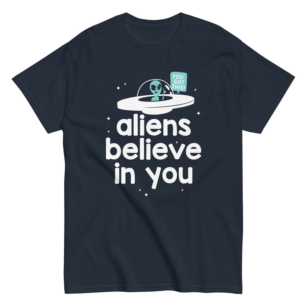 Aliens Believe In You Men's Classic Tee Hoodie, Sweatshirt | CoreVibeTees.com (Image 3)