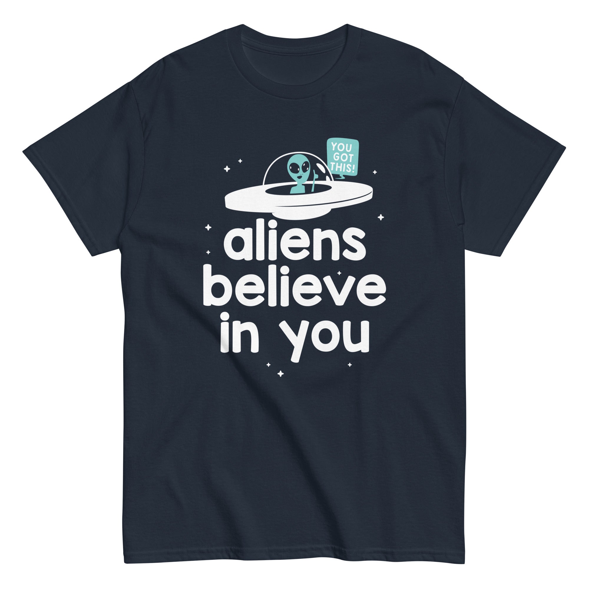 Aliens Believe In You Men's Classic Tee Hoodie, Sweatshirt | CoreVibeTees.com (Image 3)