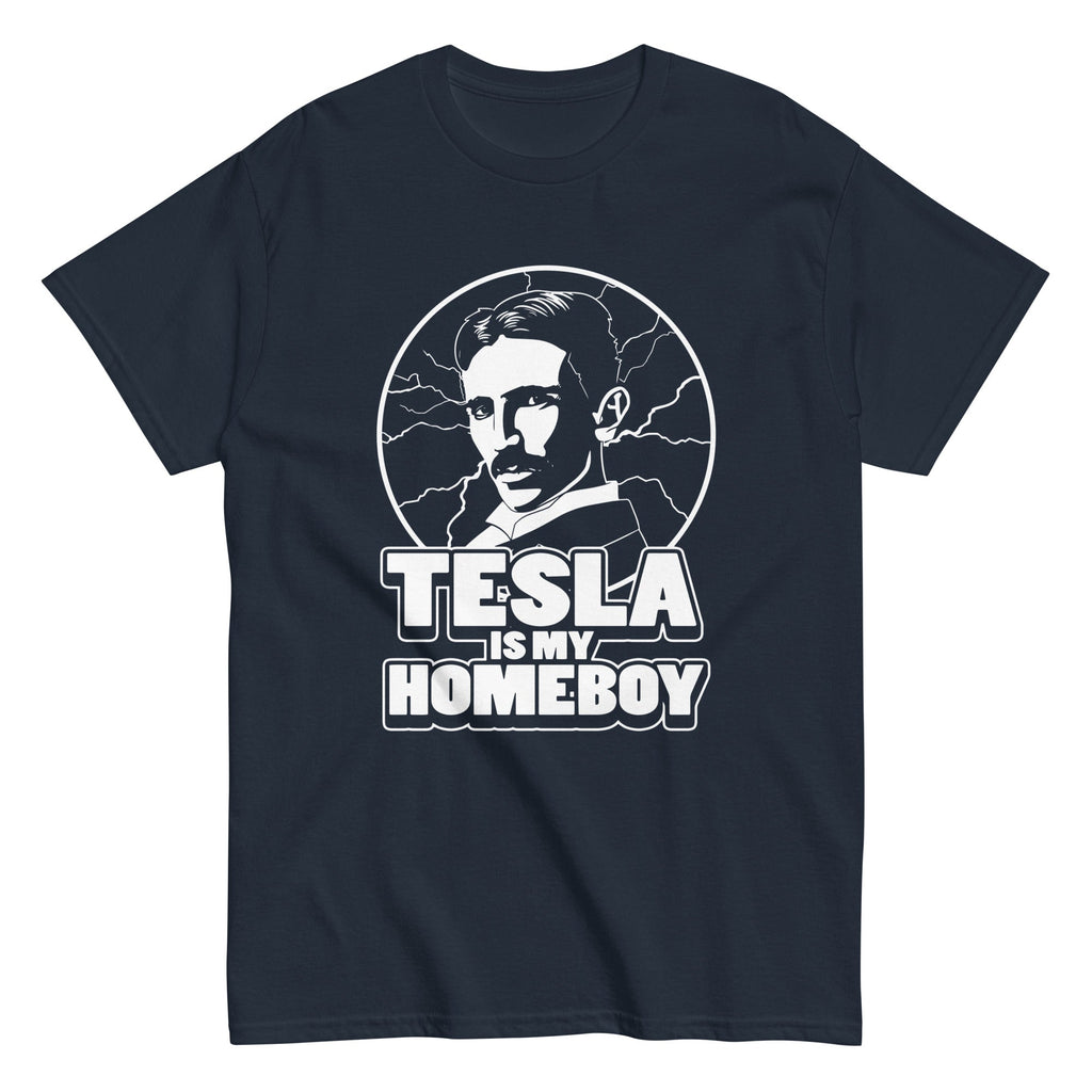 Tesla Is My Homeboy Men's Classic Tee Hoodie, Sweatshirt | CoreVibeTees.com (Image 2)