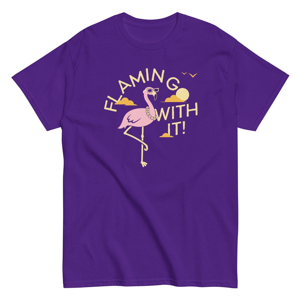 Flamingo With It Men's Classic Tee Hoodie, Sweatshirt | CoreVibeTees.com (Image 3)