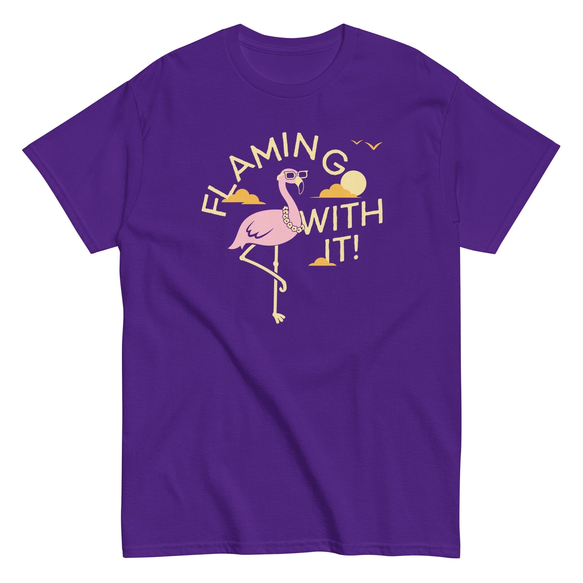 Flamingo With It Men's Classic Tee Hoodie, Sweatshirt | CoreVibeTees.com (Image 3)