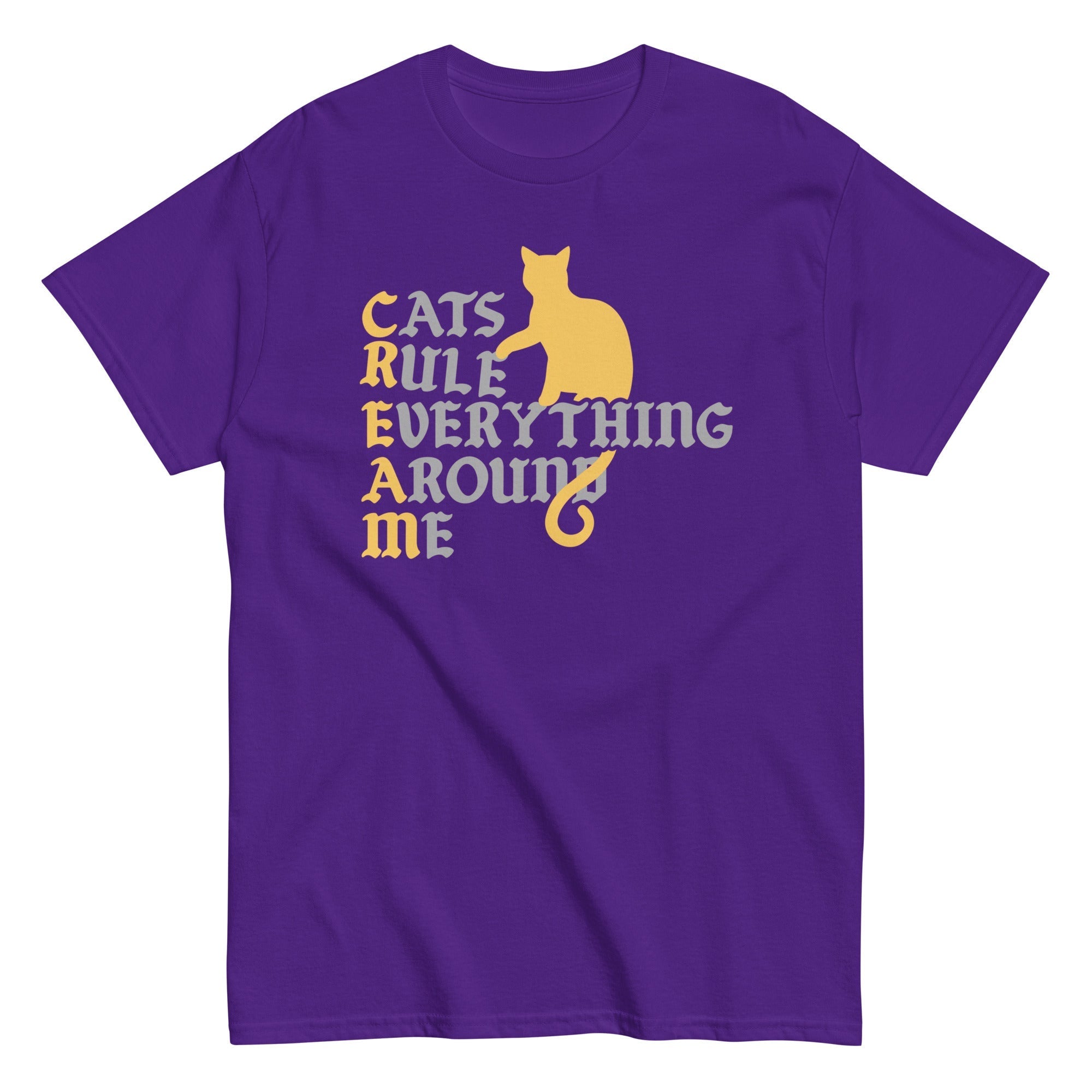 Cats Rule Everything Around Me Men's Classic Tee Hoodie, Sweatshirt | CoreVibeTees.com (Image 2)