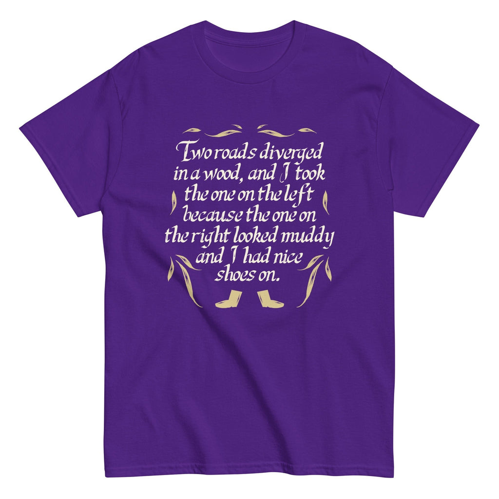 Two Roads Diverged Men's Classic Tee Hoodie, Sweatshirt | CoreVibeTees.com (Image 4)