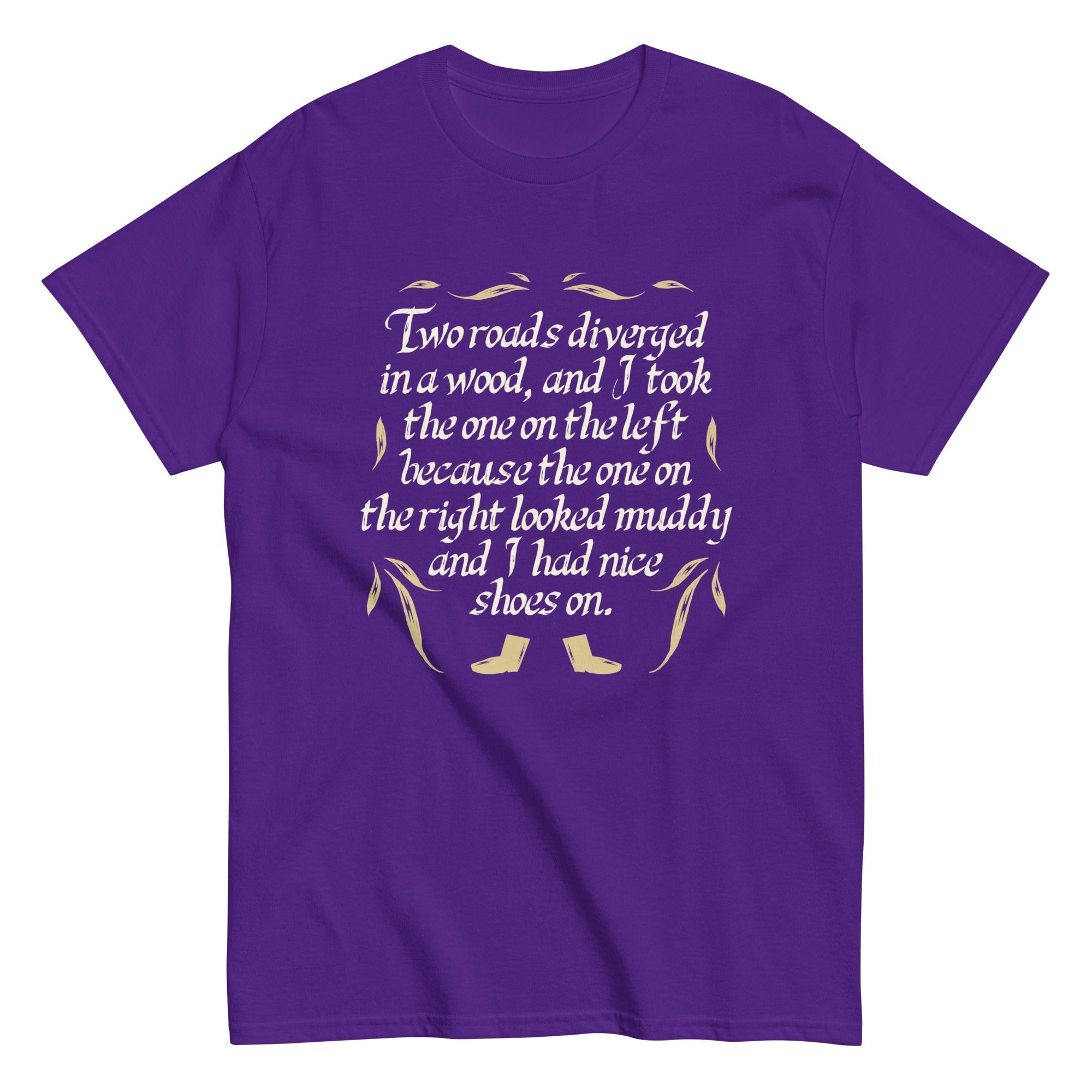 Two Roads Diverged Men's Classic Tee Hoodie, Sweatshirt | CoreVibeTees.com (Image 4)