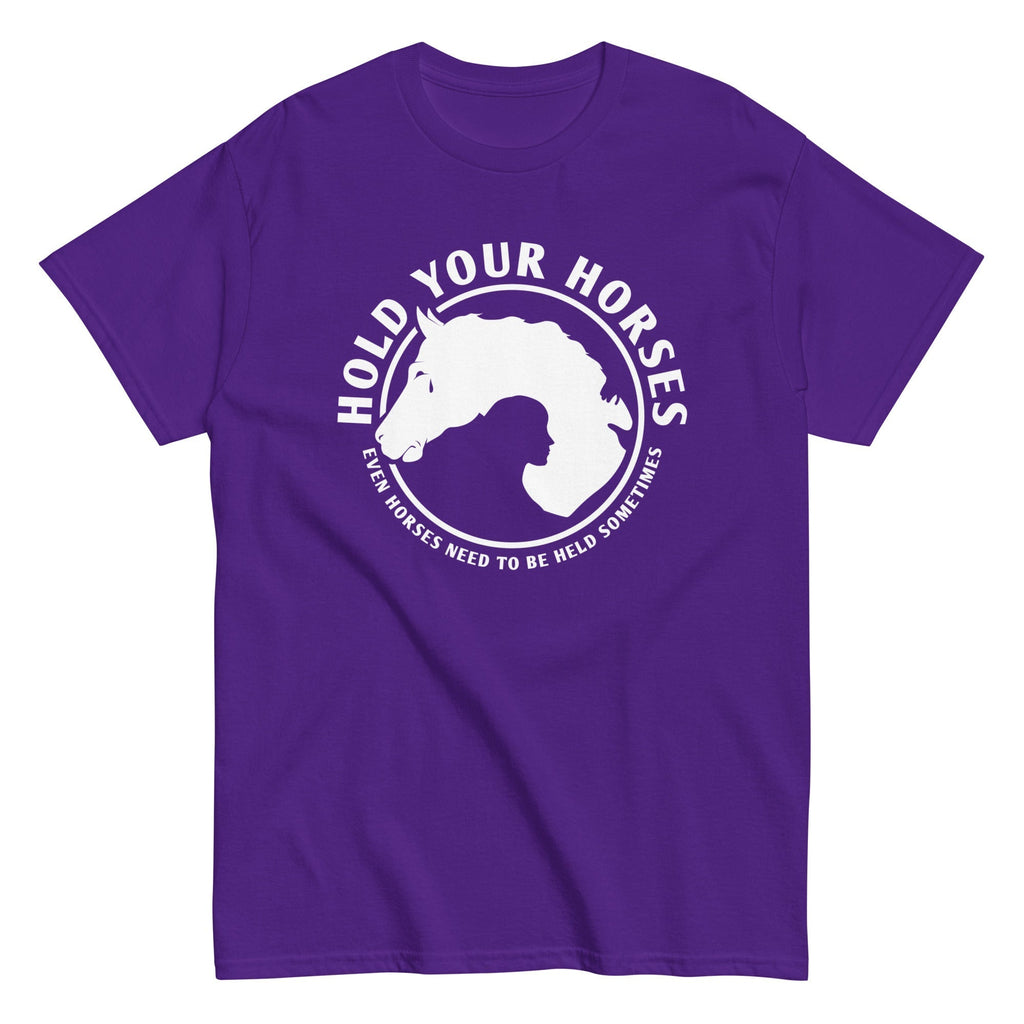 Hold Your Horses Men's Classic Tee Hoodie, Sweatshirt | CoreVibeTees.com (Image 4)