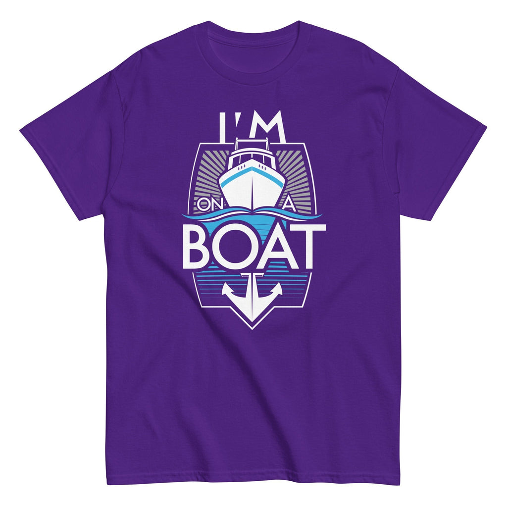 I'm On A Boat Men's Classic Tee Hoodie, Sweatshirt | CoreVibeTees.com (Image 3)