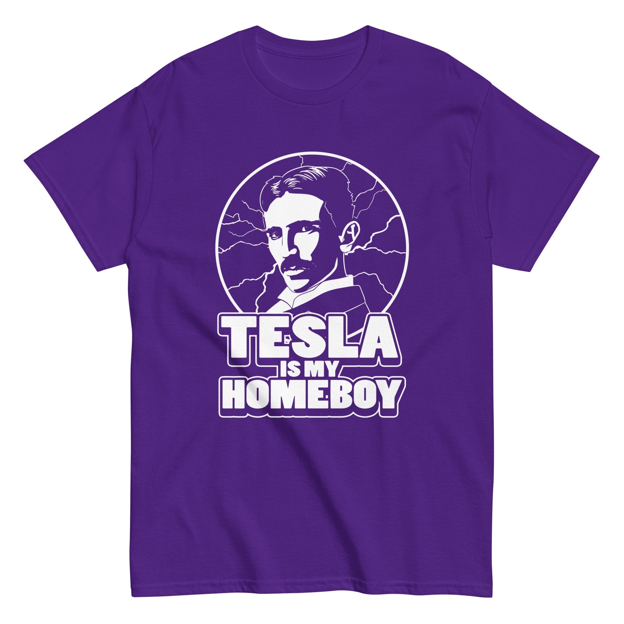 Tesla Is My Homeboy Men's Classic Tee Hoodie, Sweatshirt | CoreVibeTees.com (Image 3)