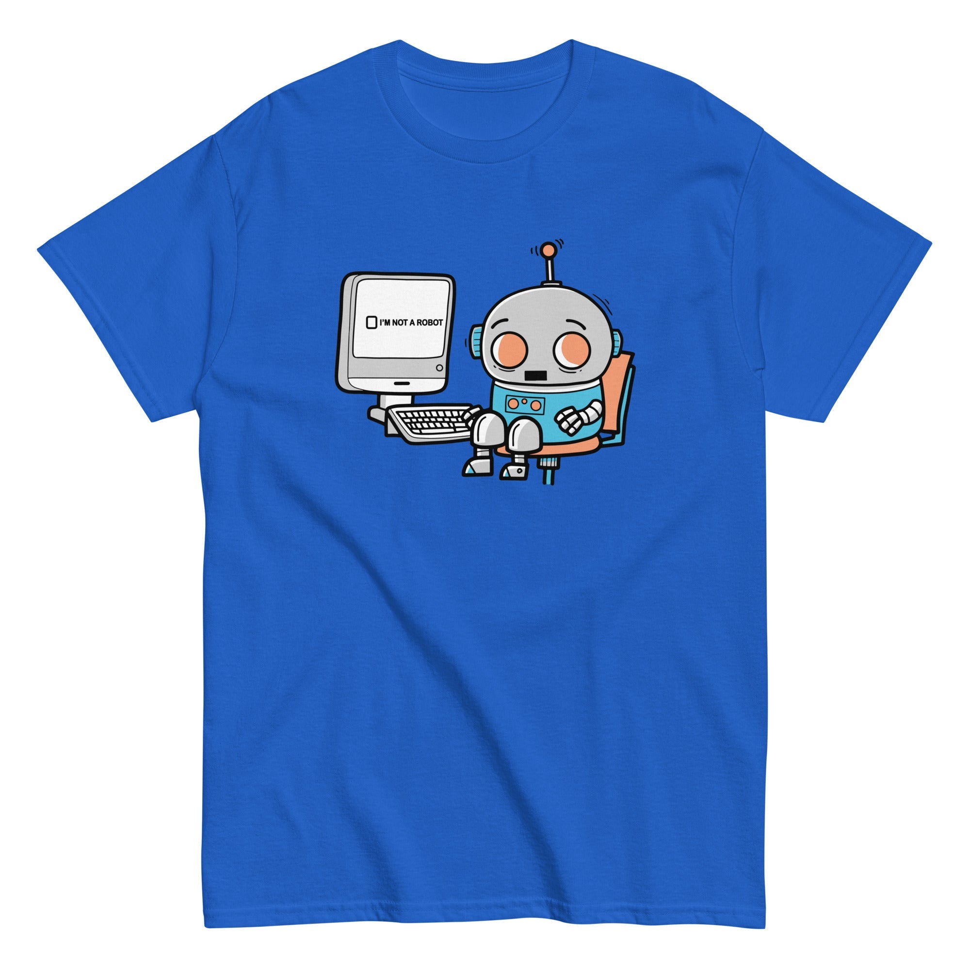 Robot Captcha Men's Classic Tee Hoodie, Sweatshirt | CoreVibeTees.com (Image 3)