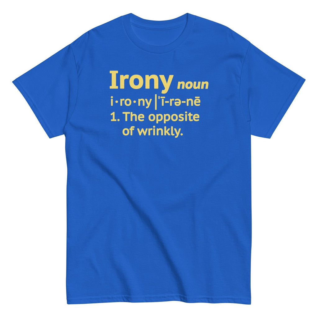 Irony Definition Men's Classic Tee Hoodie, Sweatshirt | CoreVibeTees.com (Image 1)