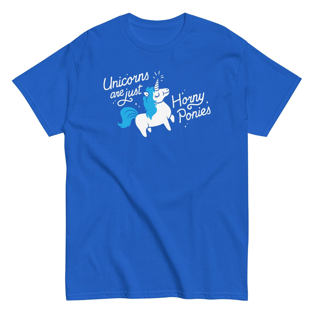 Unicorns Are Just Horny Ponies Men's Classic Tee Hoodie, Sweatshirt | CoreVibeTees.com (Image 4)
