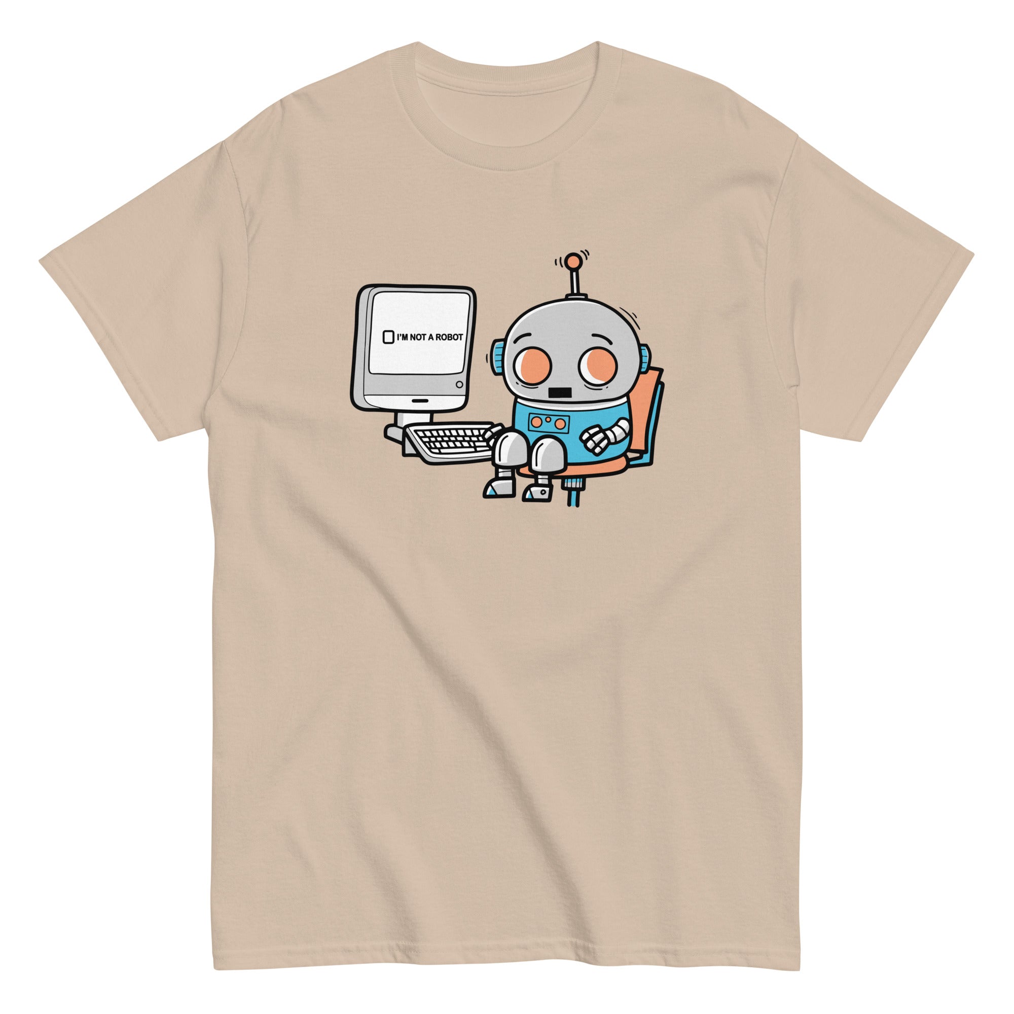 Robot Captcha Men's Classic Tee Hoodie, Sweatshirt | CoreVibeTees.com (Image 5)
