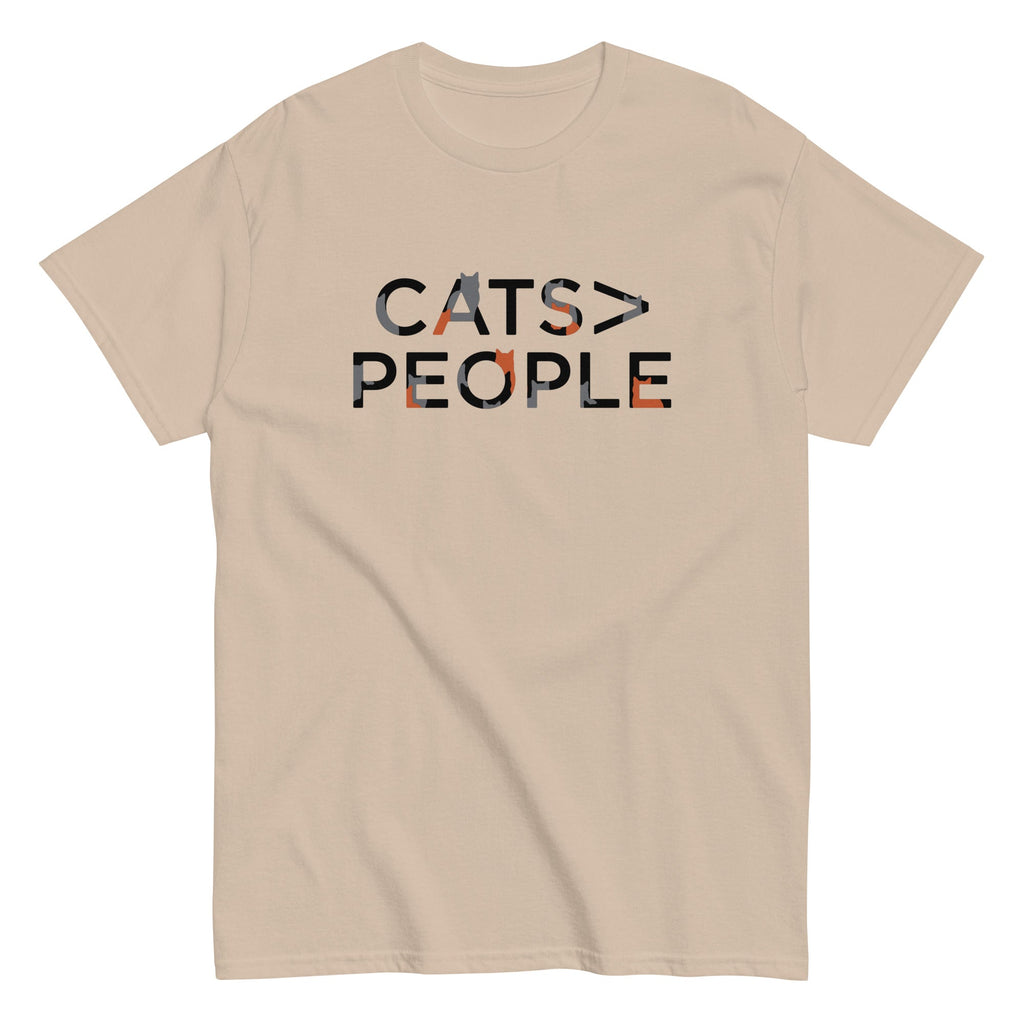 Cats>People Men's Classic Tee Hoodie, Sweatshirt | CoreVibeTees.com (Image 4)