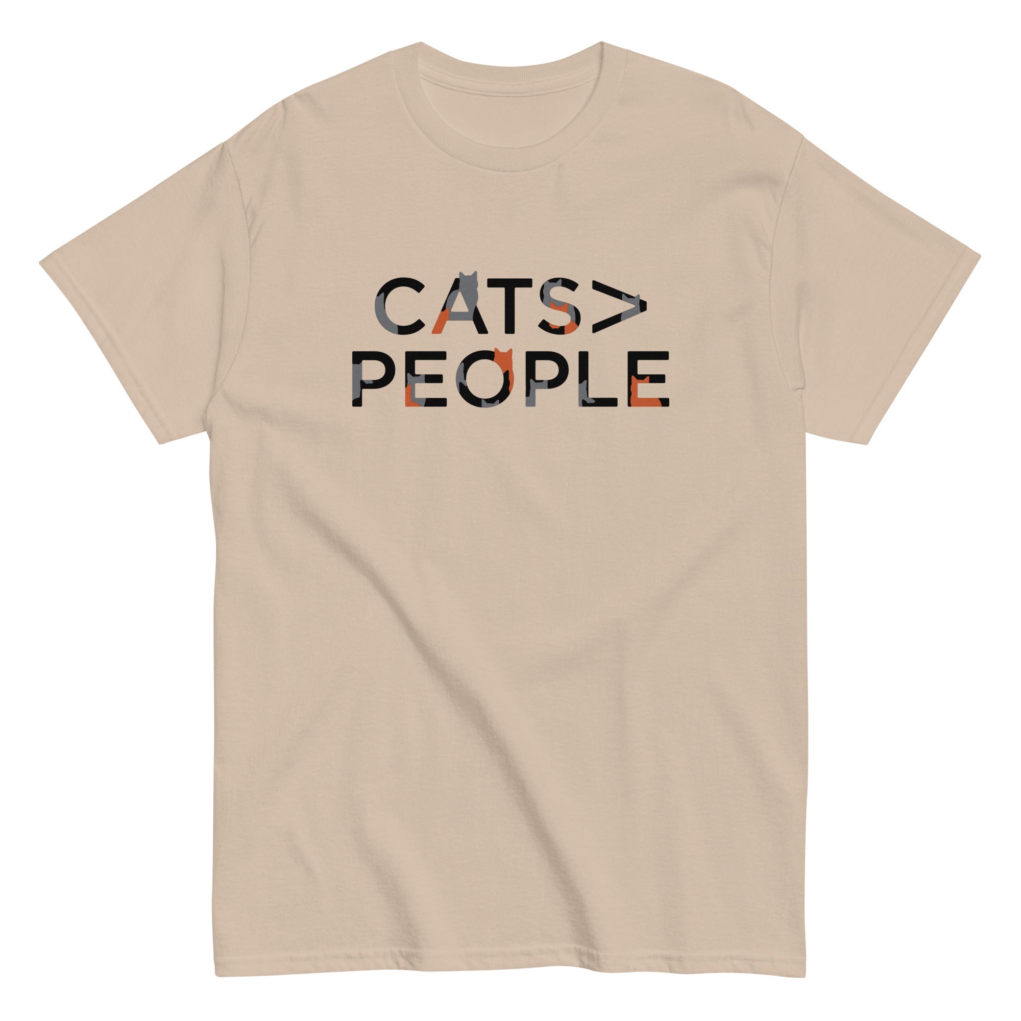 Cats>People Men's Classic Tee Hoodie, Sweatshirt | CoreVibeTees.com (Image 4)