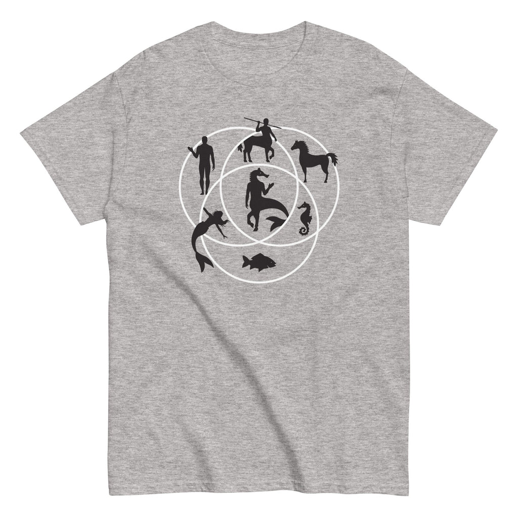Human Horse Fish Venn Diagram Men's Classic Tee Hoodie, Sweatshirt | CoreVibeTees.com (Image 1)