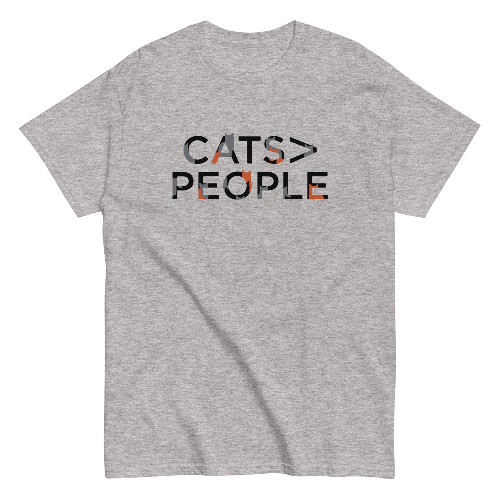 Cats>People Men's Classic Tee Hoodie, Sweatshirt | CoreVibeTees.com (Image 1)