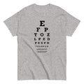 Too Close Eye Chart Men's Classic Tee Hoodie, Sweatshirt | CoreVibeTees.com (Image 1)