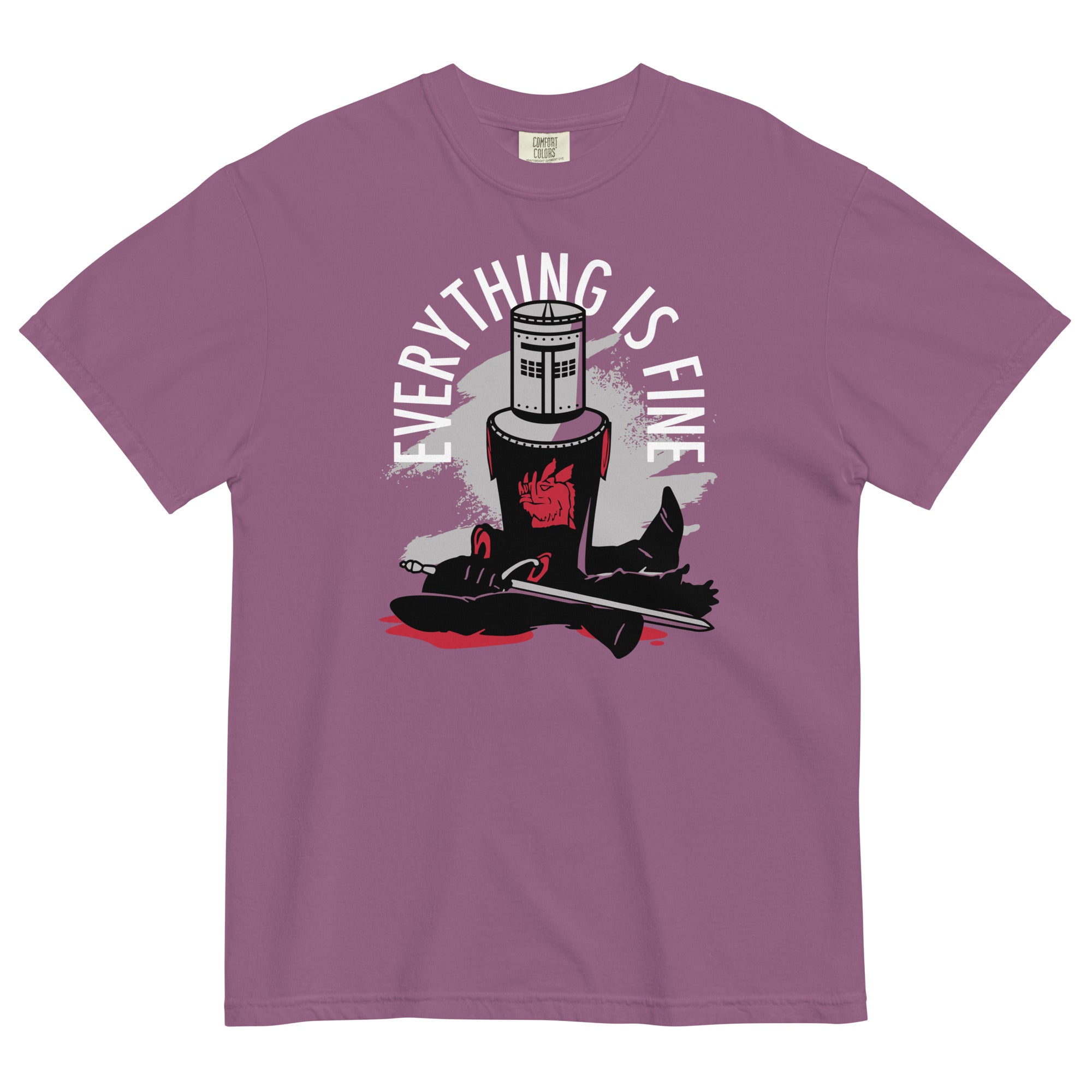 Everything Is Fine Men's Relaxed Fit Tee Hoodie, Sweatshirt | CoreVibeTees.com (Image 4)