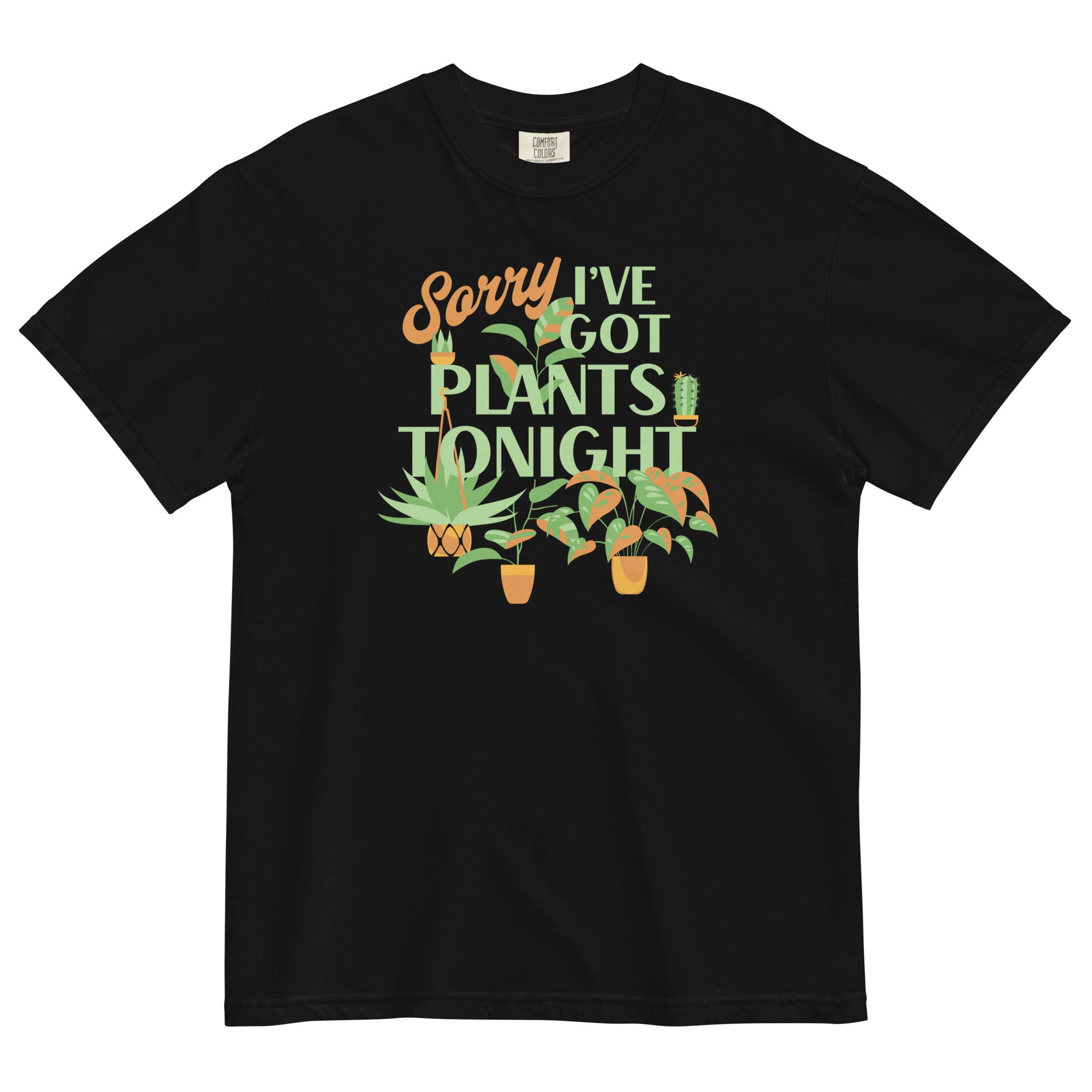 Sorry I've Got Plants Tonight Men's Relaxed Fit Tee Hoodie, Sweatshirt | CoreVibeTees.com (Image 1)