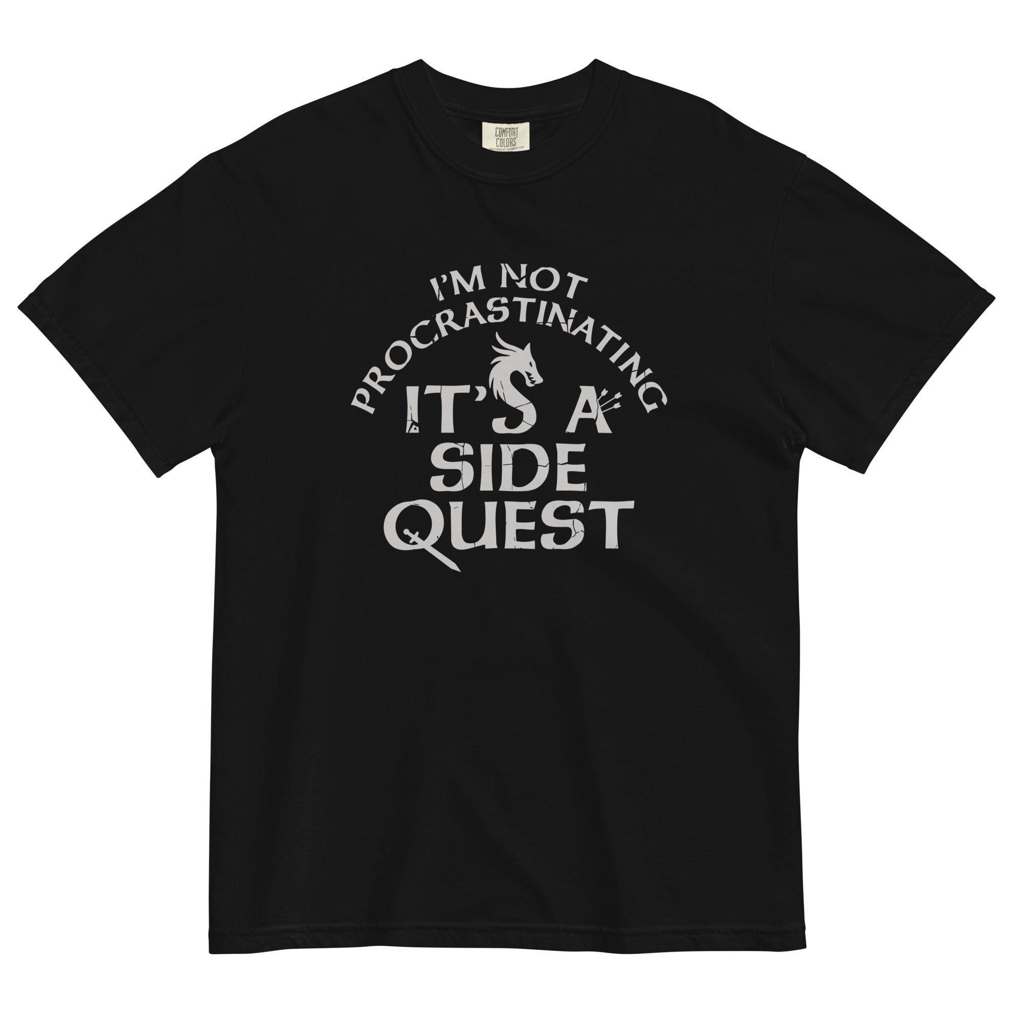 I'm Not Procrastinating, It's A Side Quest Men's Relaxed Fit Tee Hoodie, Sweatshirt | CoreVibeTees.com (Image 1)