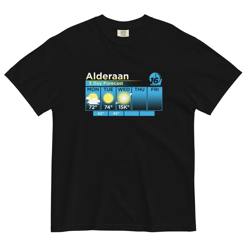 Alderaan 5 Day Forecast Men's Relaxed Fit Tee Hoodie, Sweatshirt | CoreVibeTees.com (Image 2)