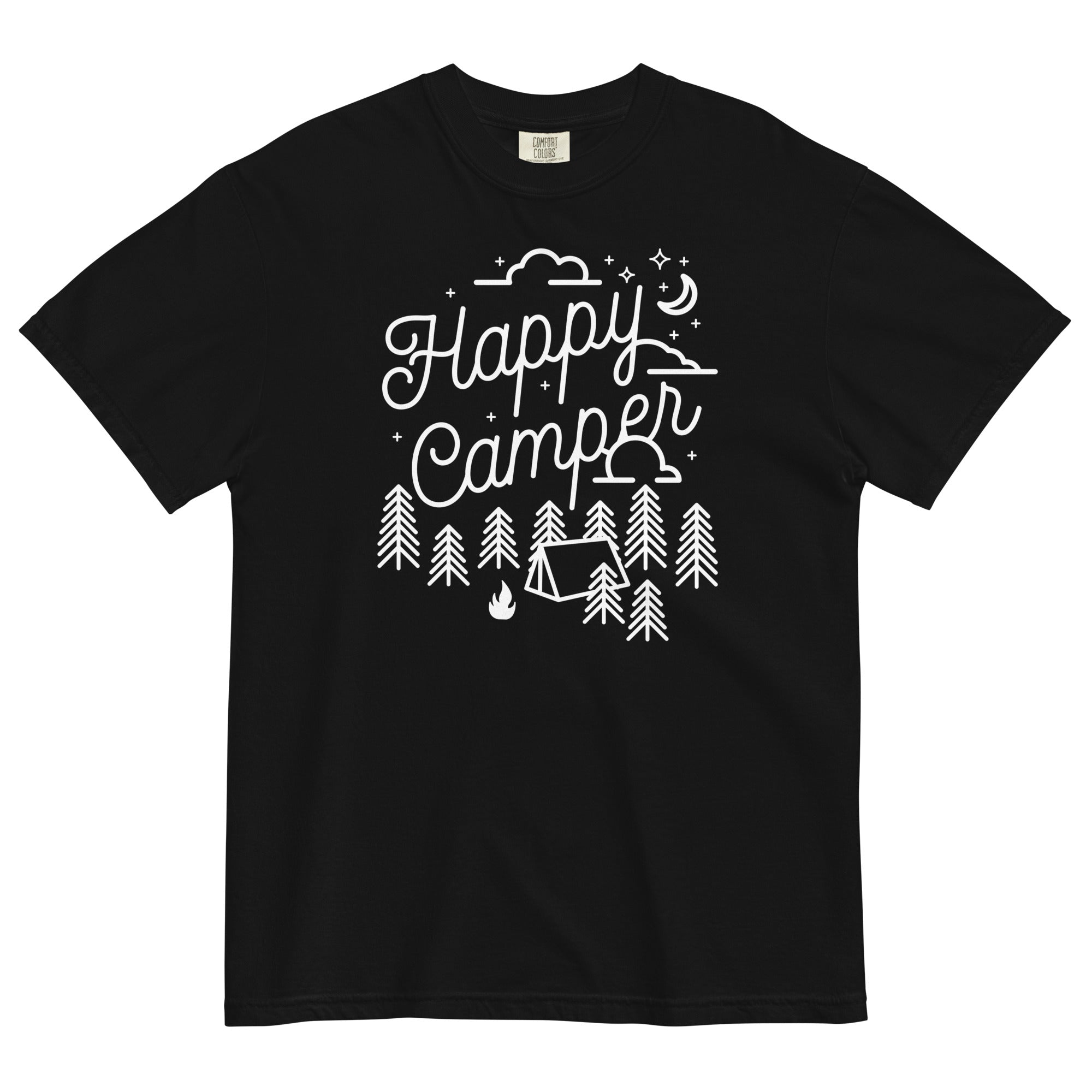Happy Camper Men's Relaxed Fit Tee Hoodie, Sweatshirt | CoreVibeTees.com (Image 2)