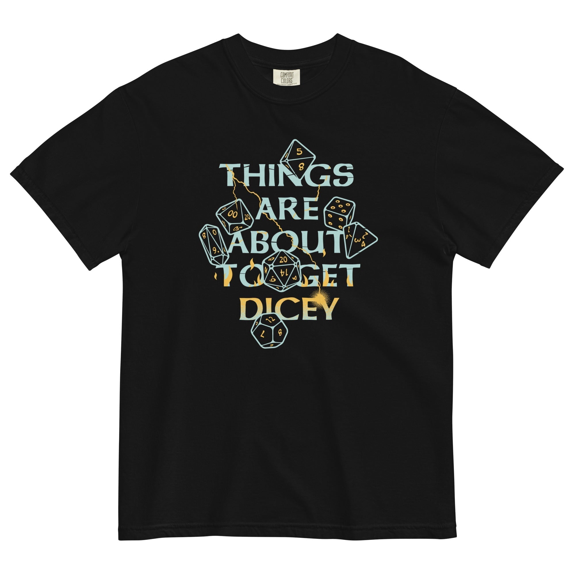 Things Are About To Get Dicey Men's Relaxed Fit Tee Hoodie, Sweatshirt | CoreVibeTees.com (Image 2)