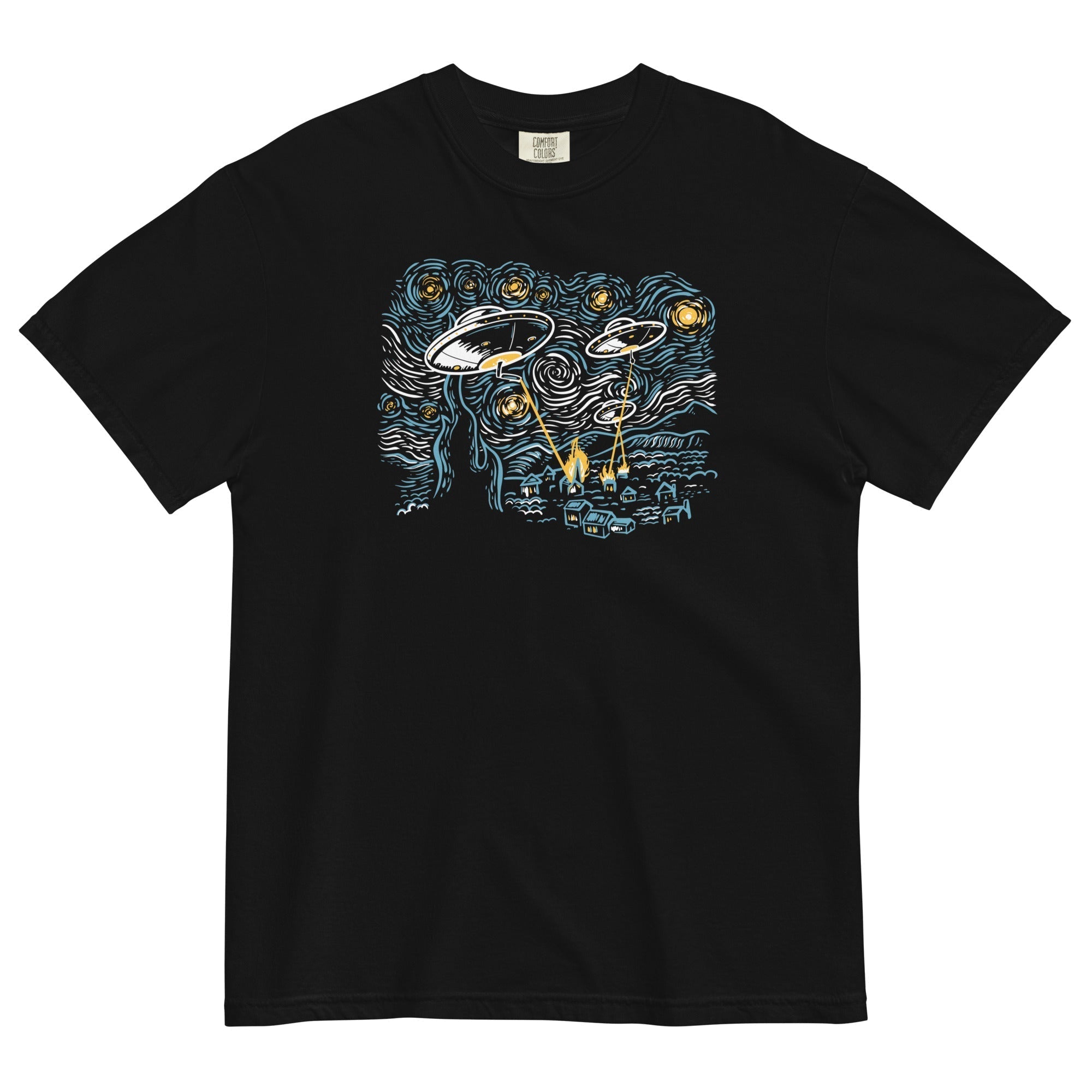 Starry Invasion Men's Relaxed Fit Tee Hoodie, Sweatshirt | CoreVibeTees.com (Image 1)