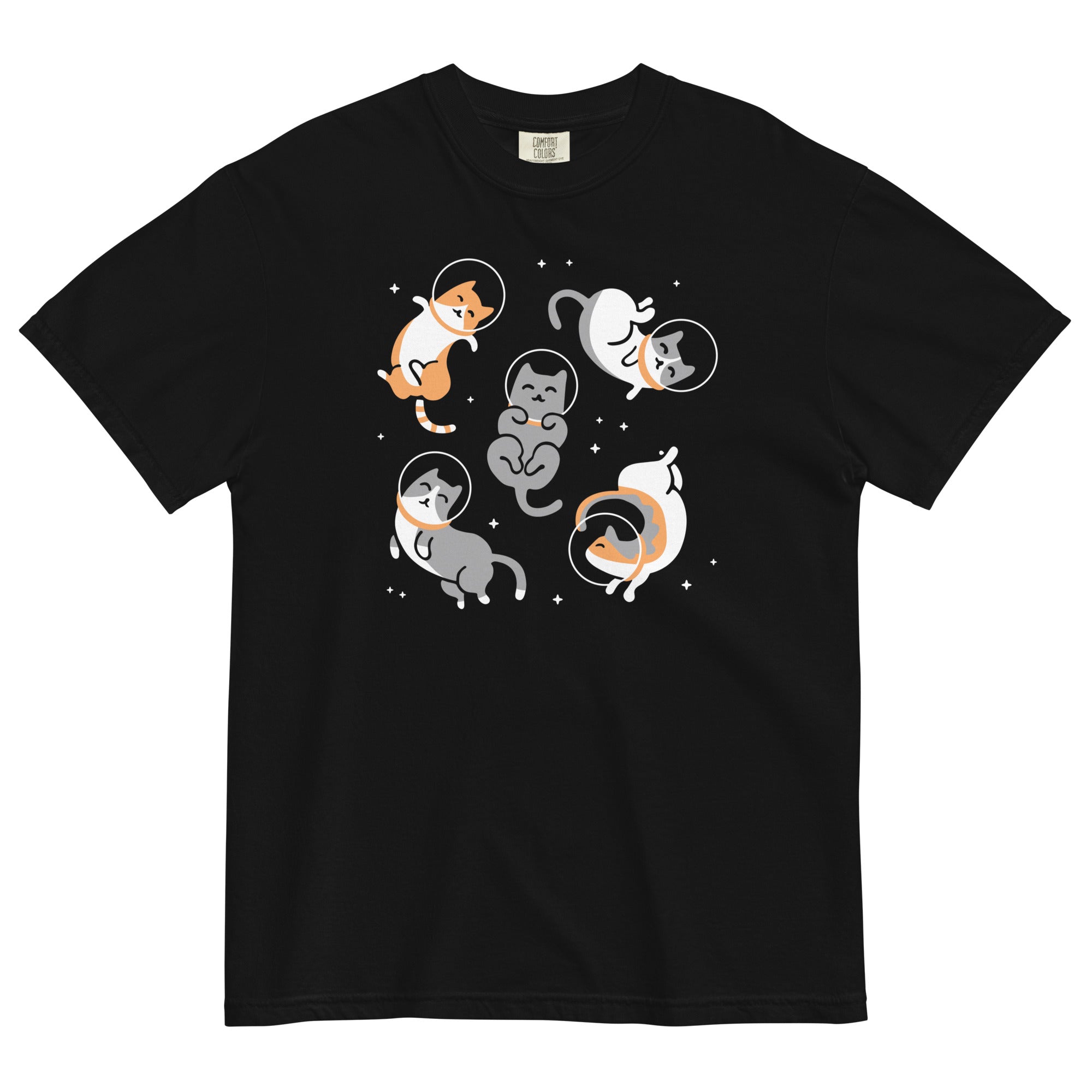 Cats In Space Men's Relaxed Fit Tee Hoodie, Sweatshirt | CoreVibeTees.com (Image 1)