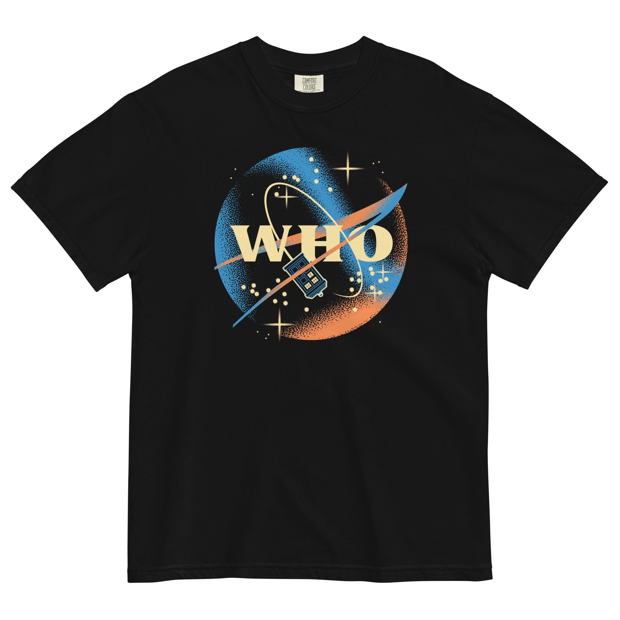 Who Space Administration Men's Relaxed Fit Tee Hoodie, Sweatshirt | CoreVibeTees.com (Image 2)