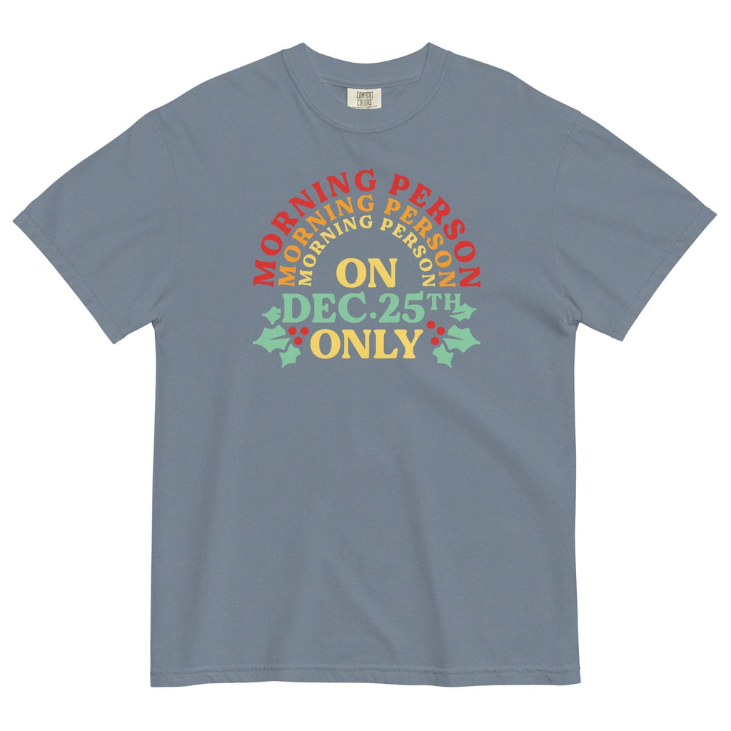 Morning Person On Dec 25th Only Men's Relaxed Fit Tee Hoodie, Sweatshirt | CoreVibeTees.com (Image 3)