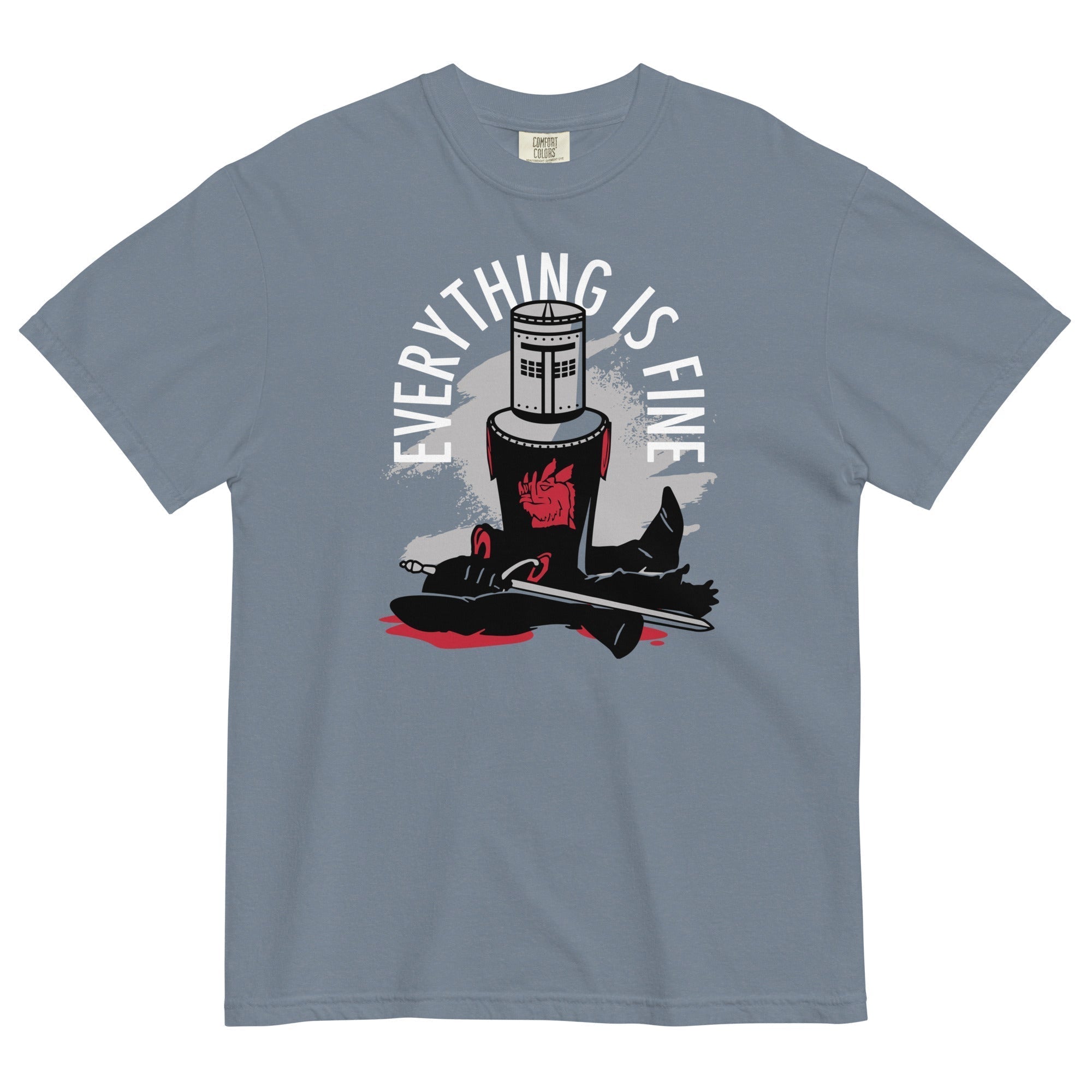 Everything Is Fine Men's Relaxed Fit Tee Hoodie, Sweatshirt | CoreVibeTees.com (Image 1)