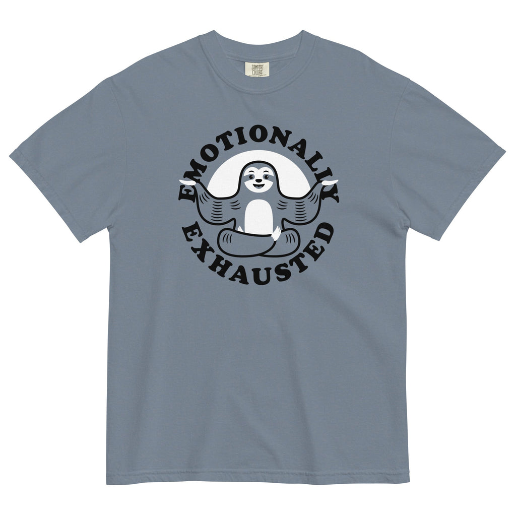 Emotionally Exhausted Men's Relaxed Fit Tee Hoodie, Sweatshirt | CoreVibeTees.com (Image 3)